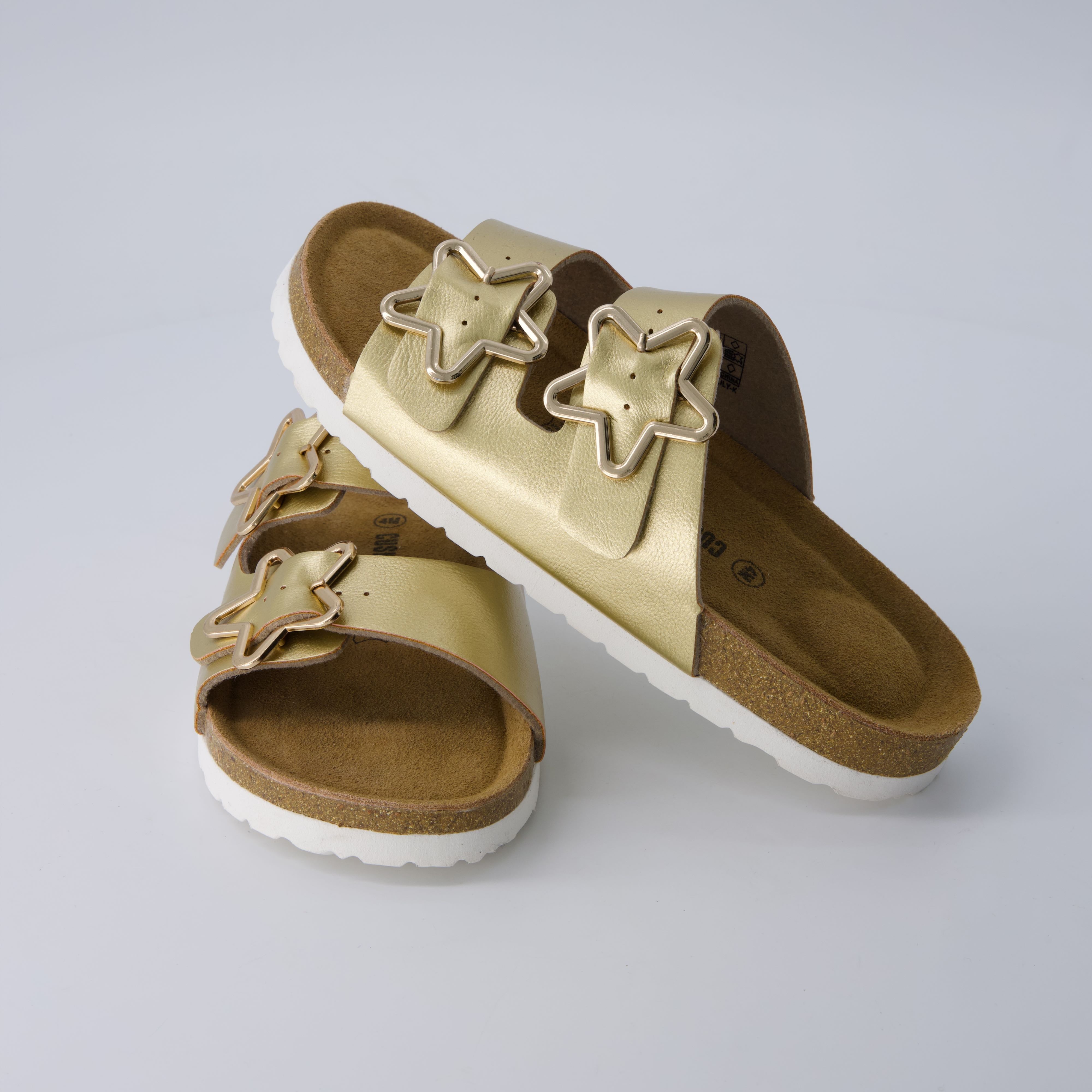 Lily Girl Toddler Sandals Gold Metallic Medium