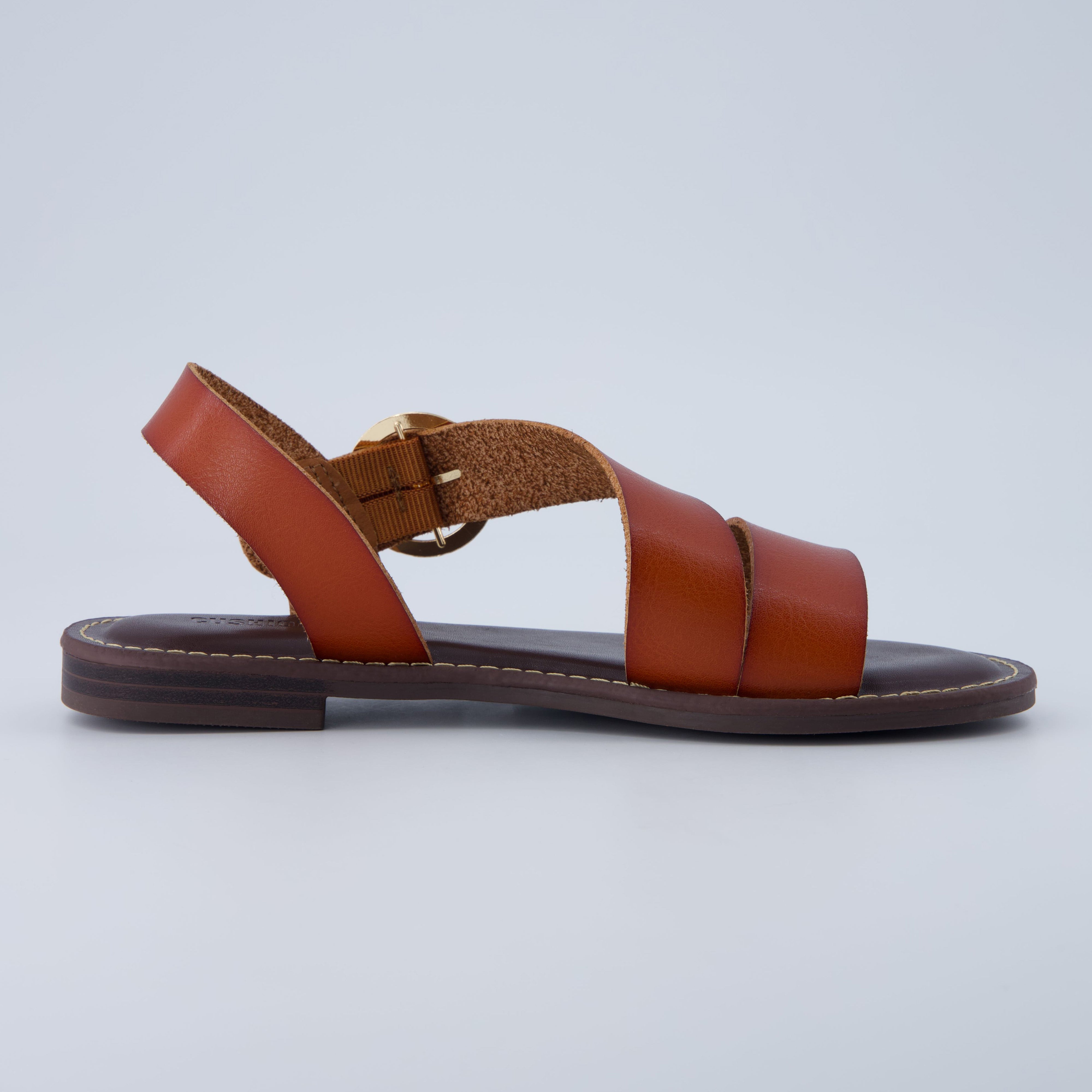Lisbon Strappy Sandals Cognac