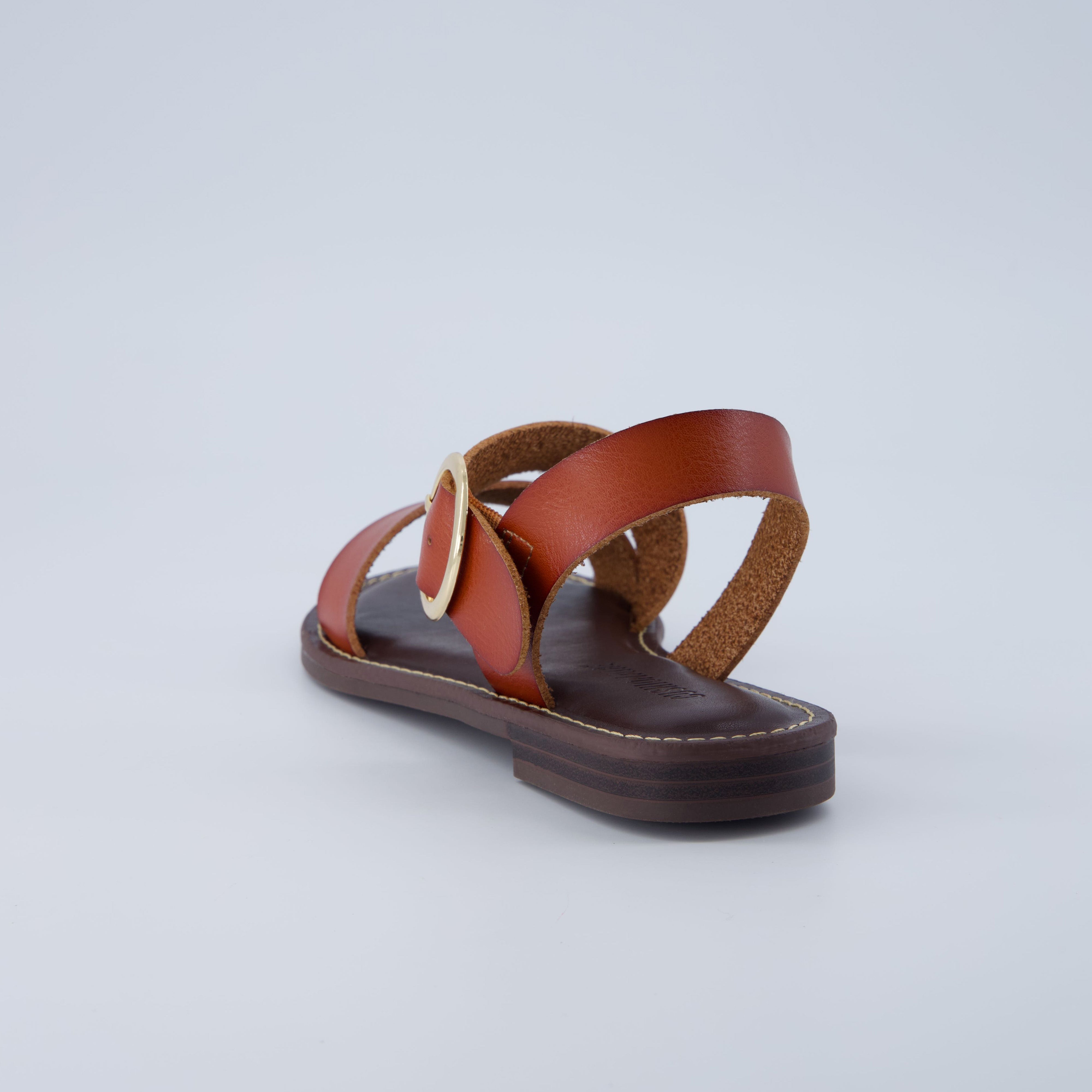 Lisbon Strappy Sandals Cognac