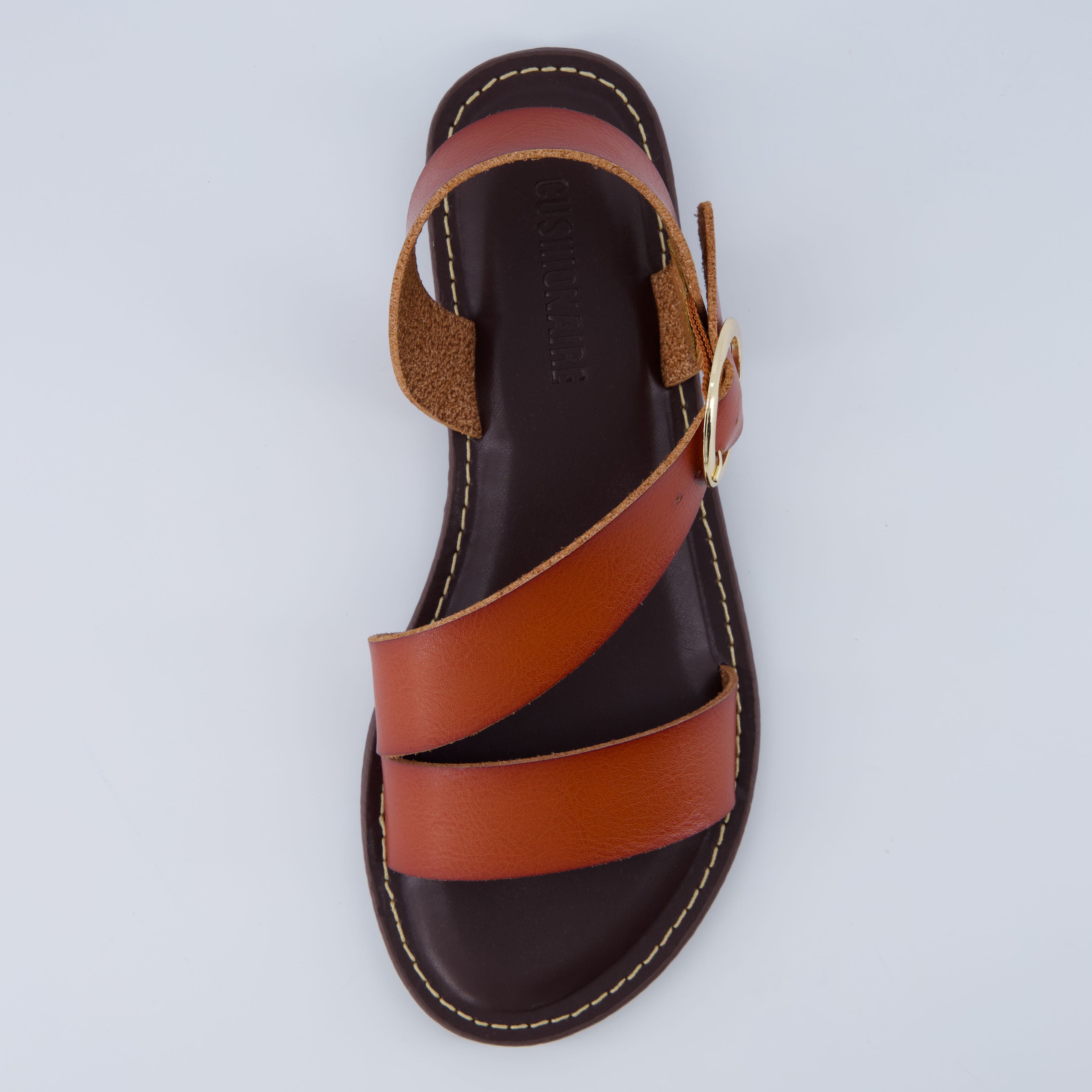 Lisbon Strappy Sandals Cognac