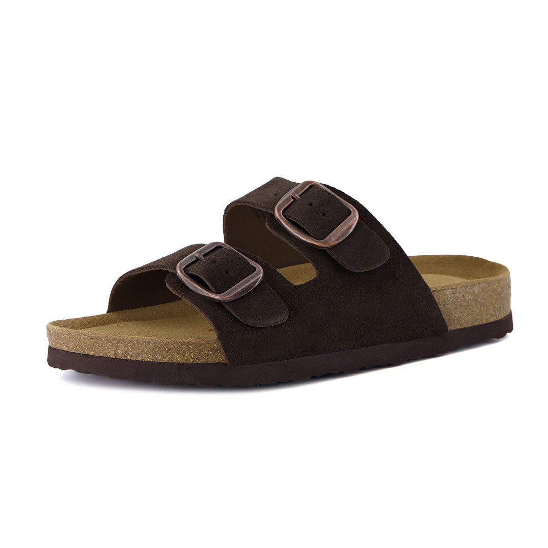 Logo Leather Sandal Chocolate