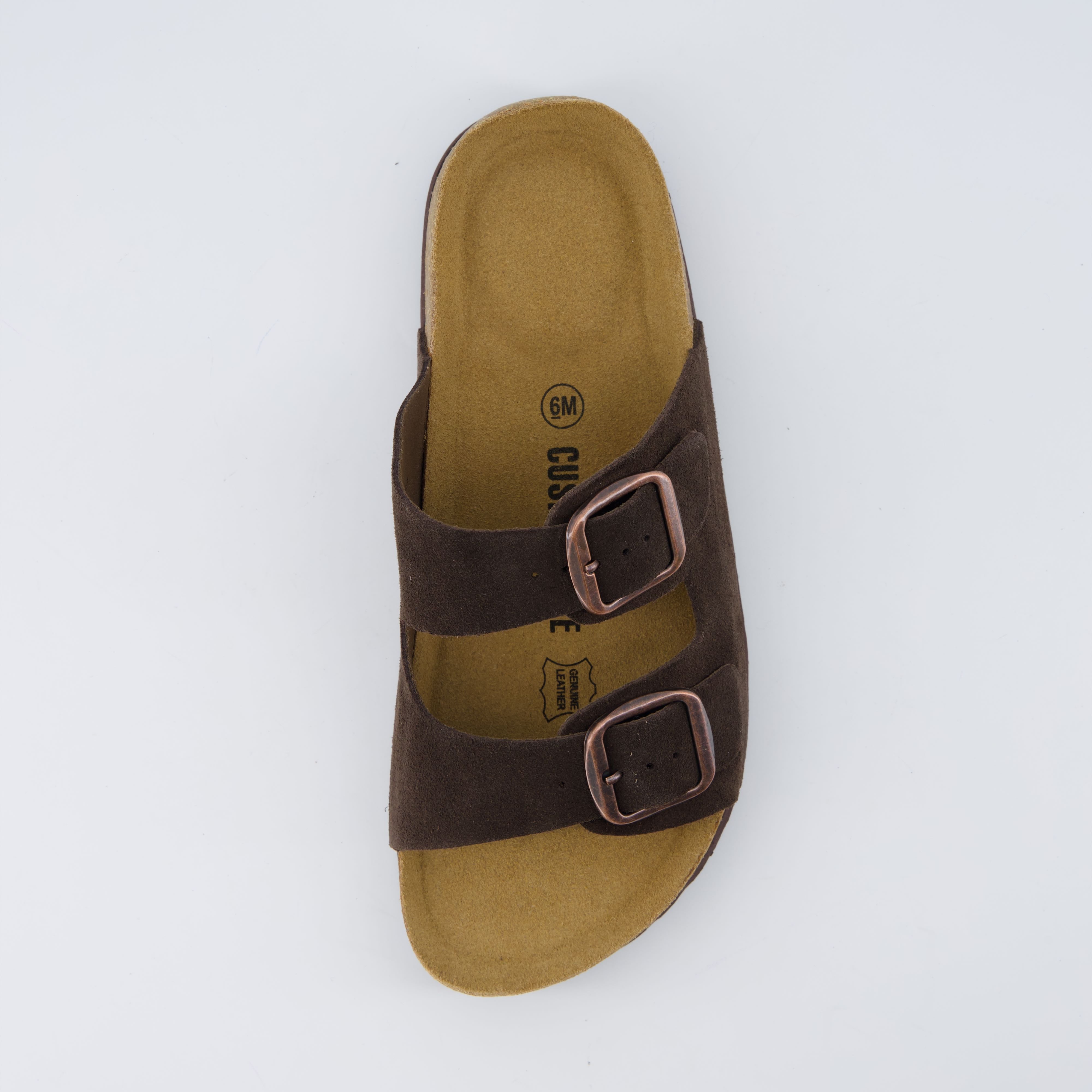 Logo Leather Sandal Chocolate