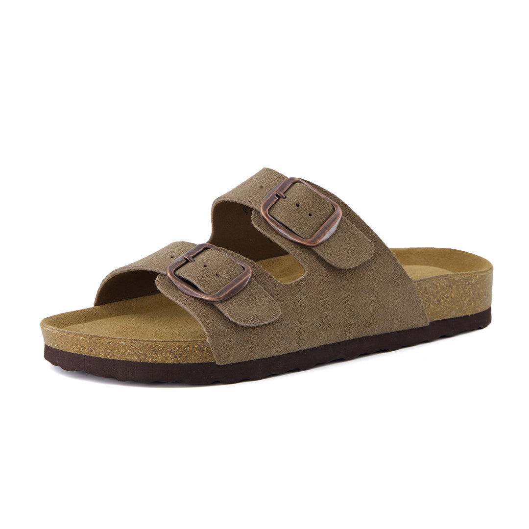 Logo Leather Sandal Moss