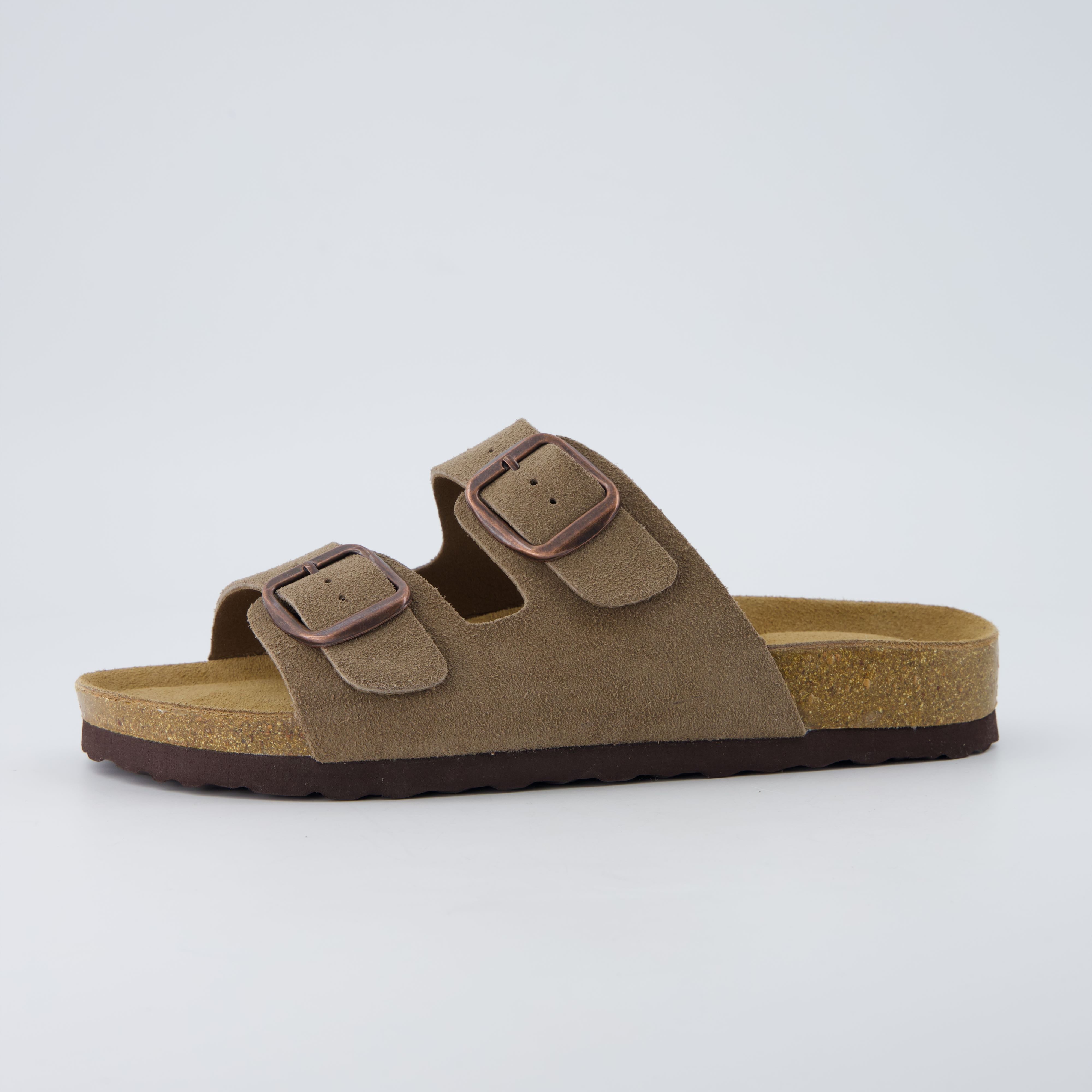 Logo Leather Sandal Moss