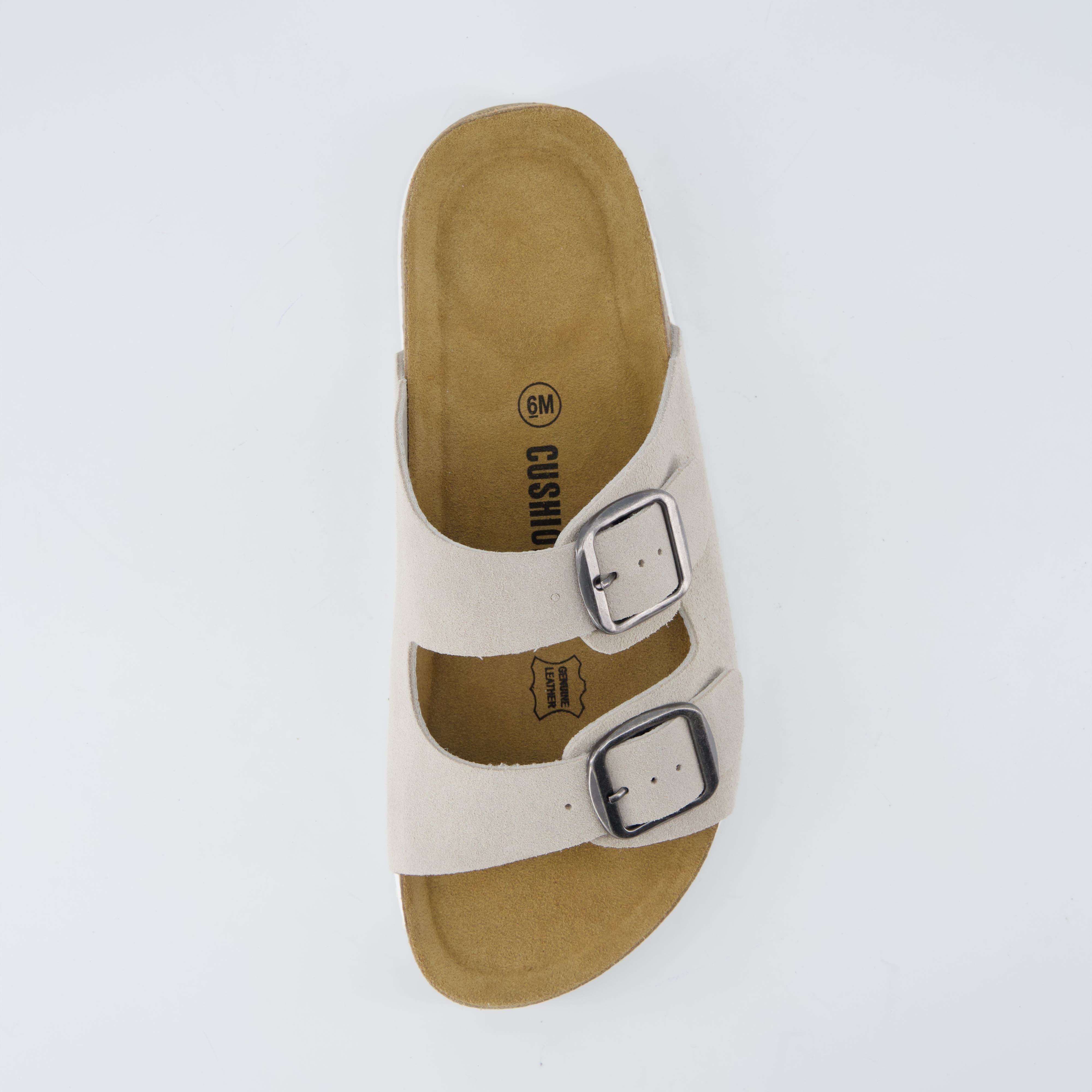 Logo Leather Sandal Stone
