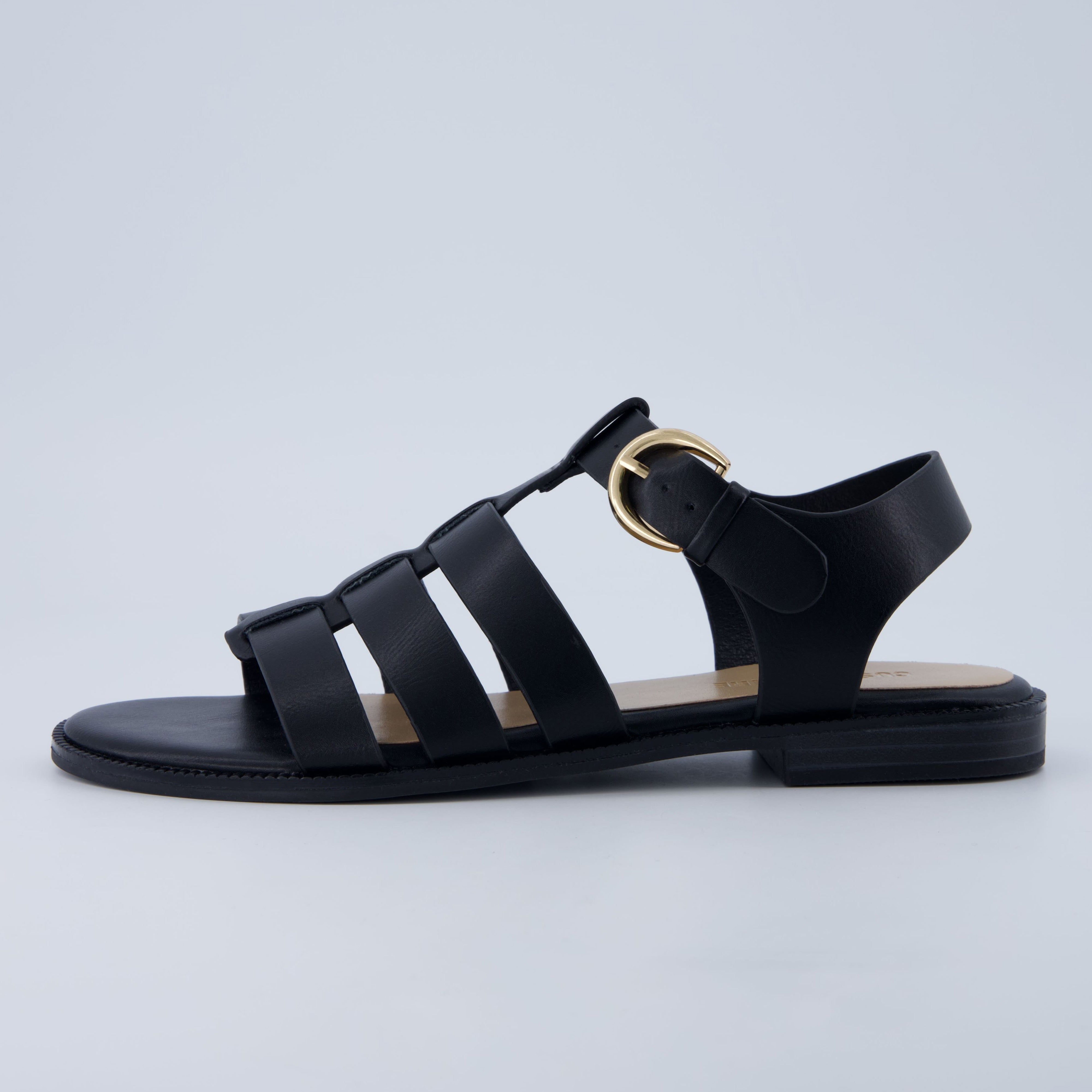 London Fisherman Sandal Black