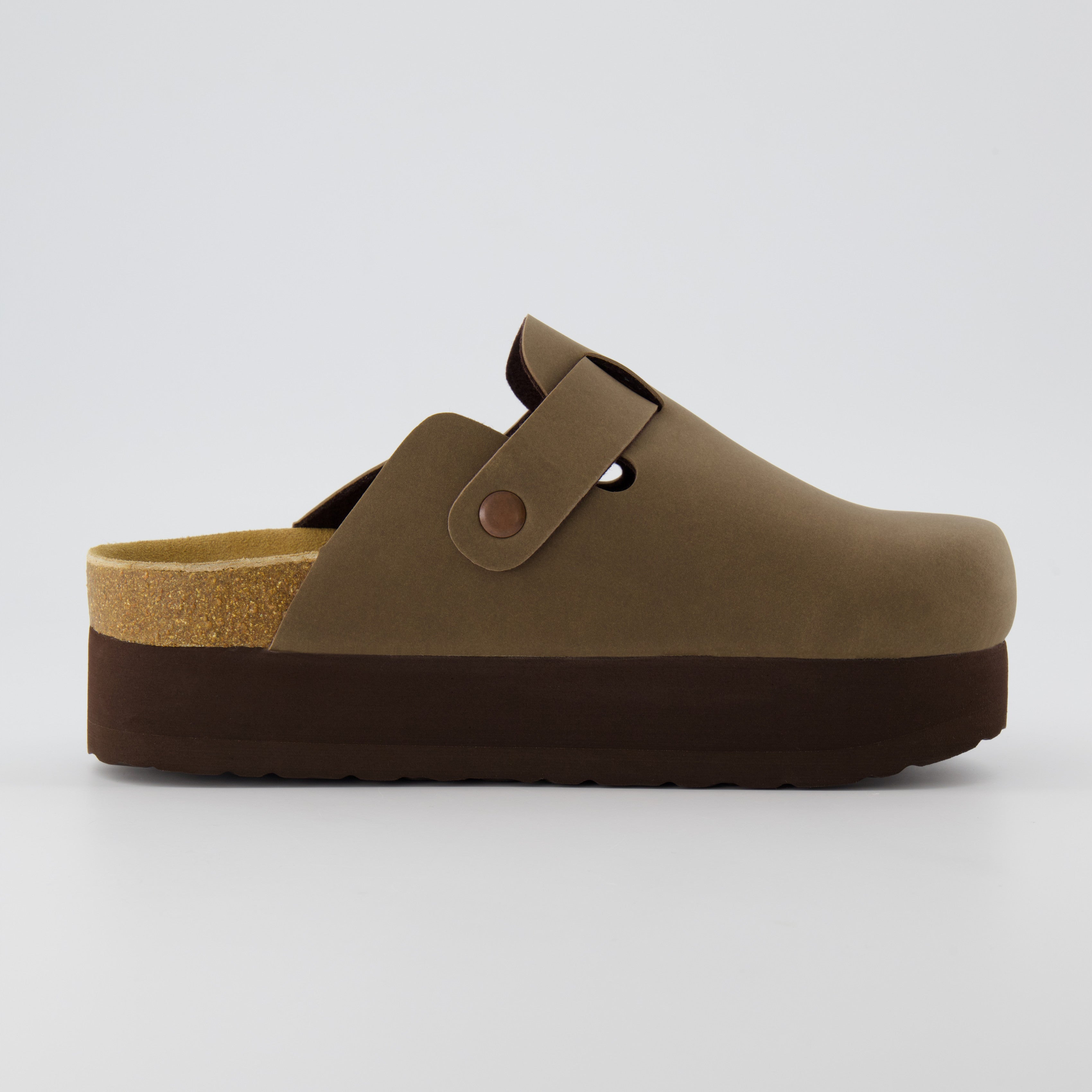Loom Platform Clog Brown