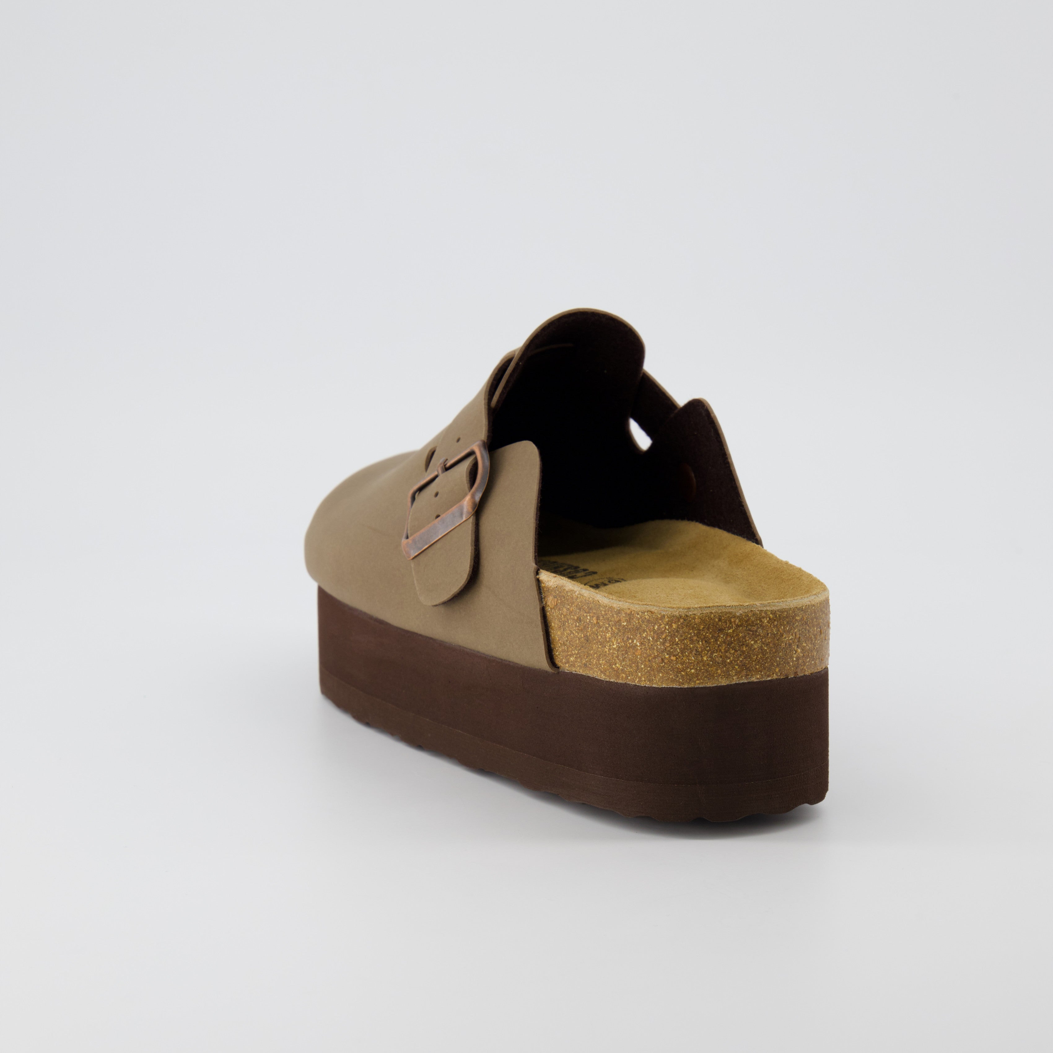 Loom Platform Clog Brown