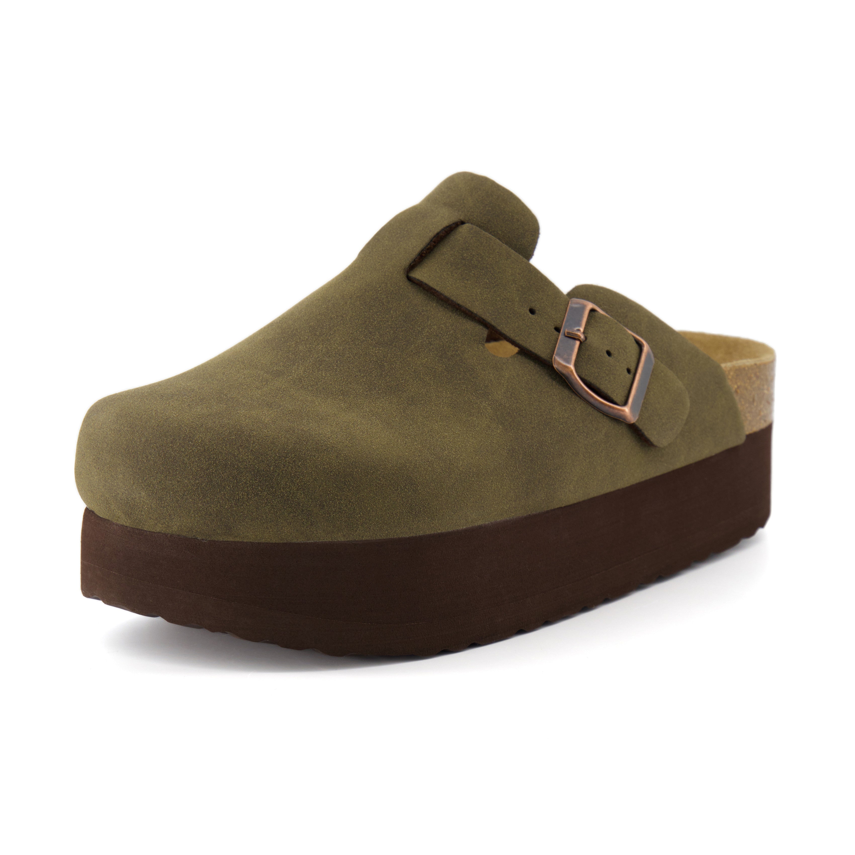 Loom Platform Clog Olive