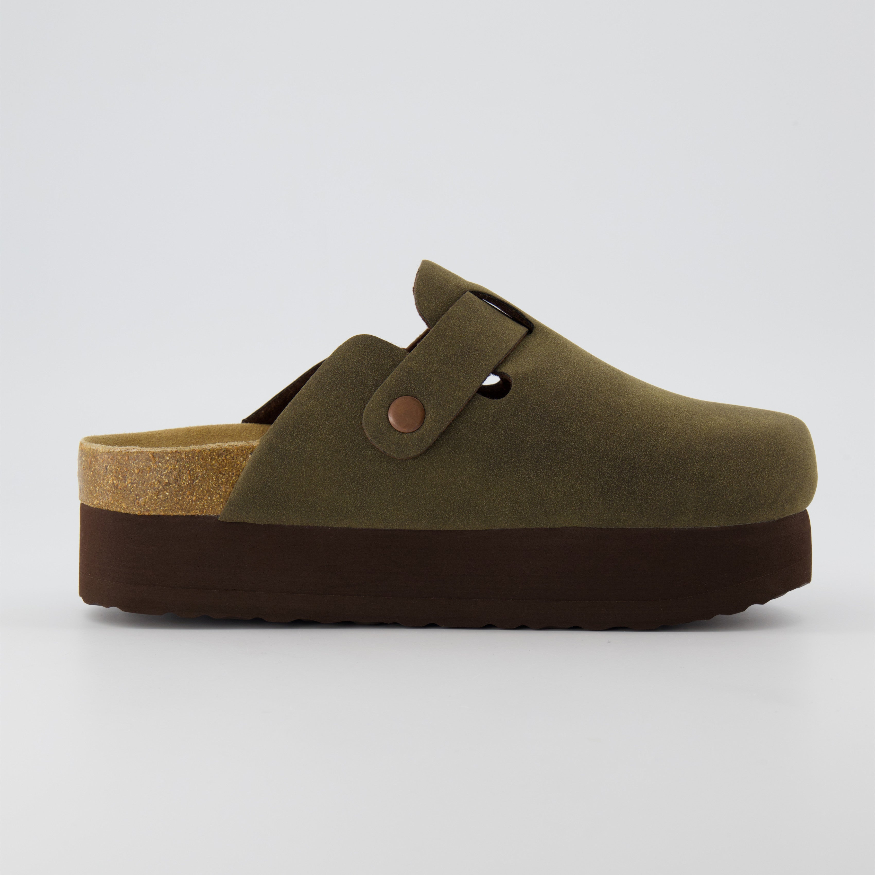 Loom Platform Clog Olive
