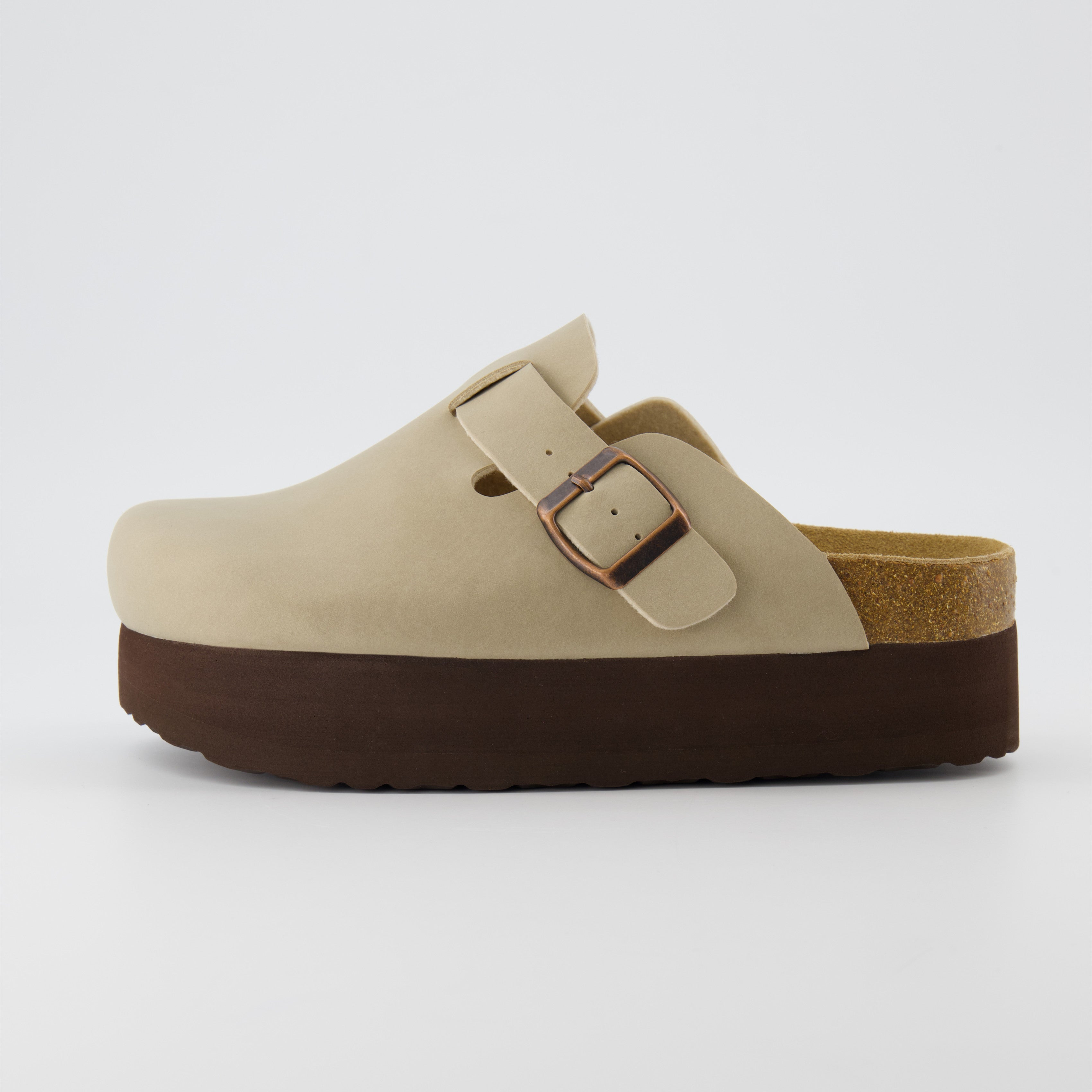 Loom Platform Clog Stone