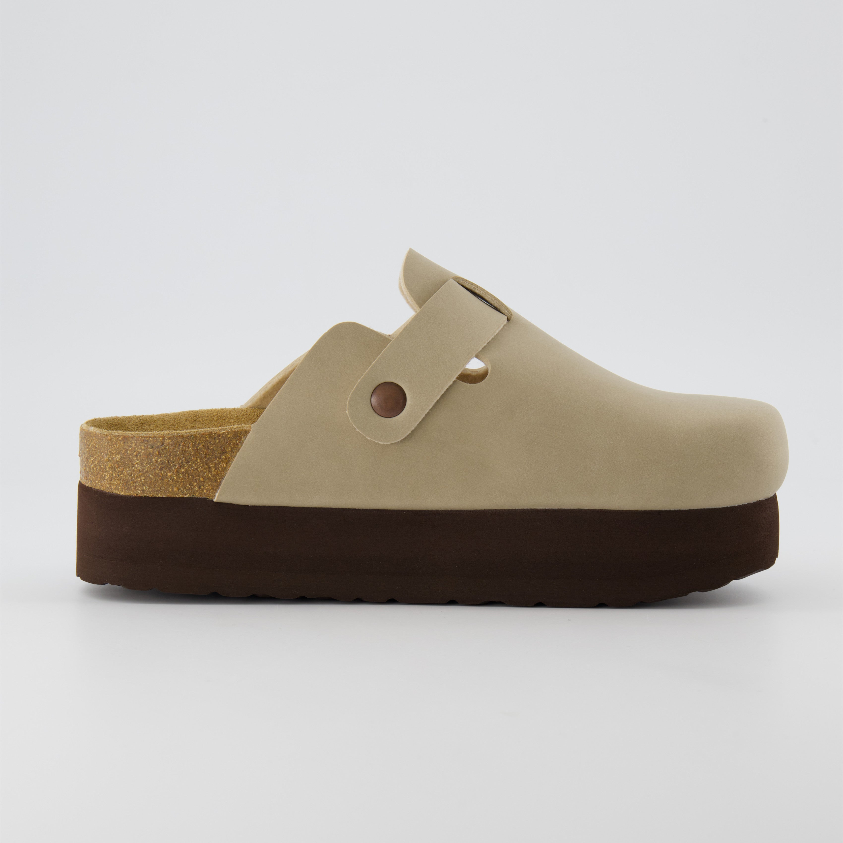 Loom Platform Clog Stone