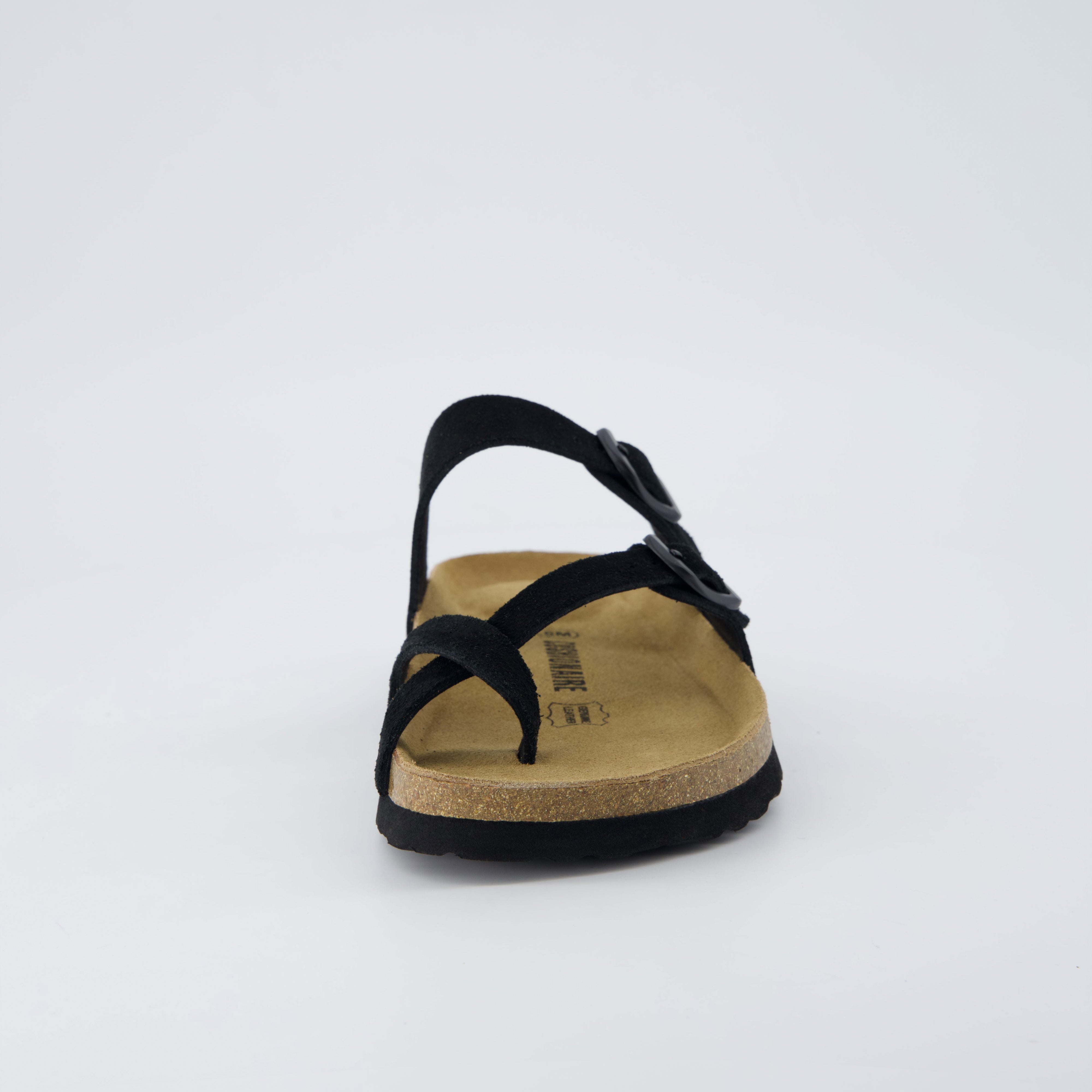 Lucky Cork Footbed Sandals Black