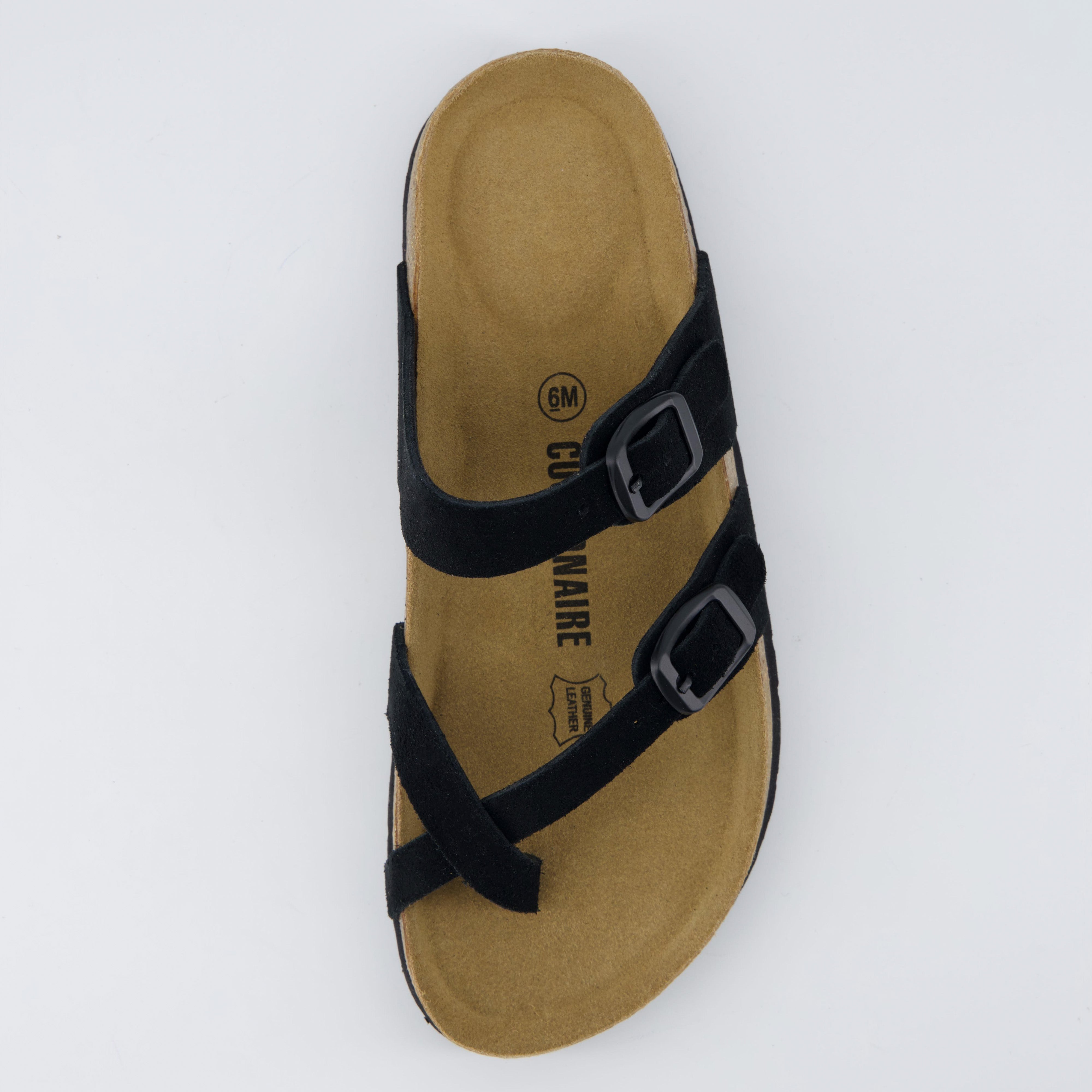 Lucky Cork Footbed Sandals Black
