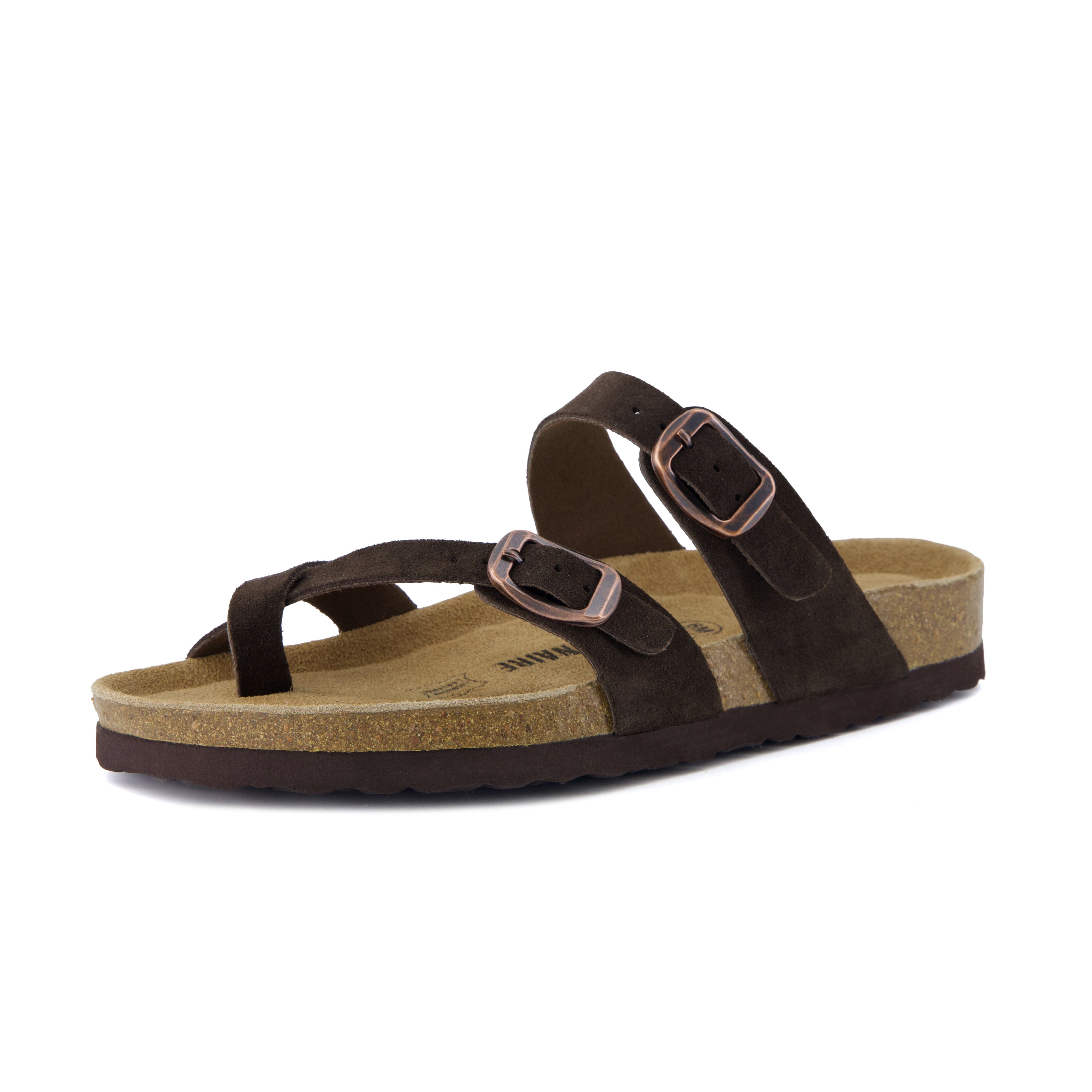 Lucky Cork Footbed Sandals Chocolate