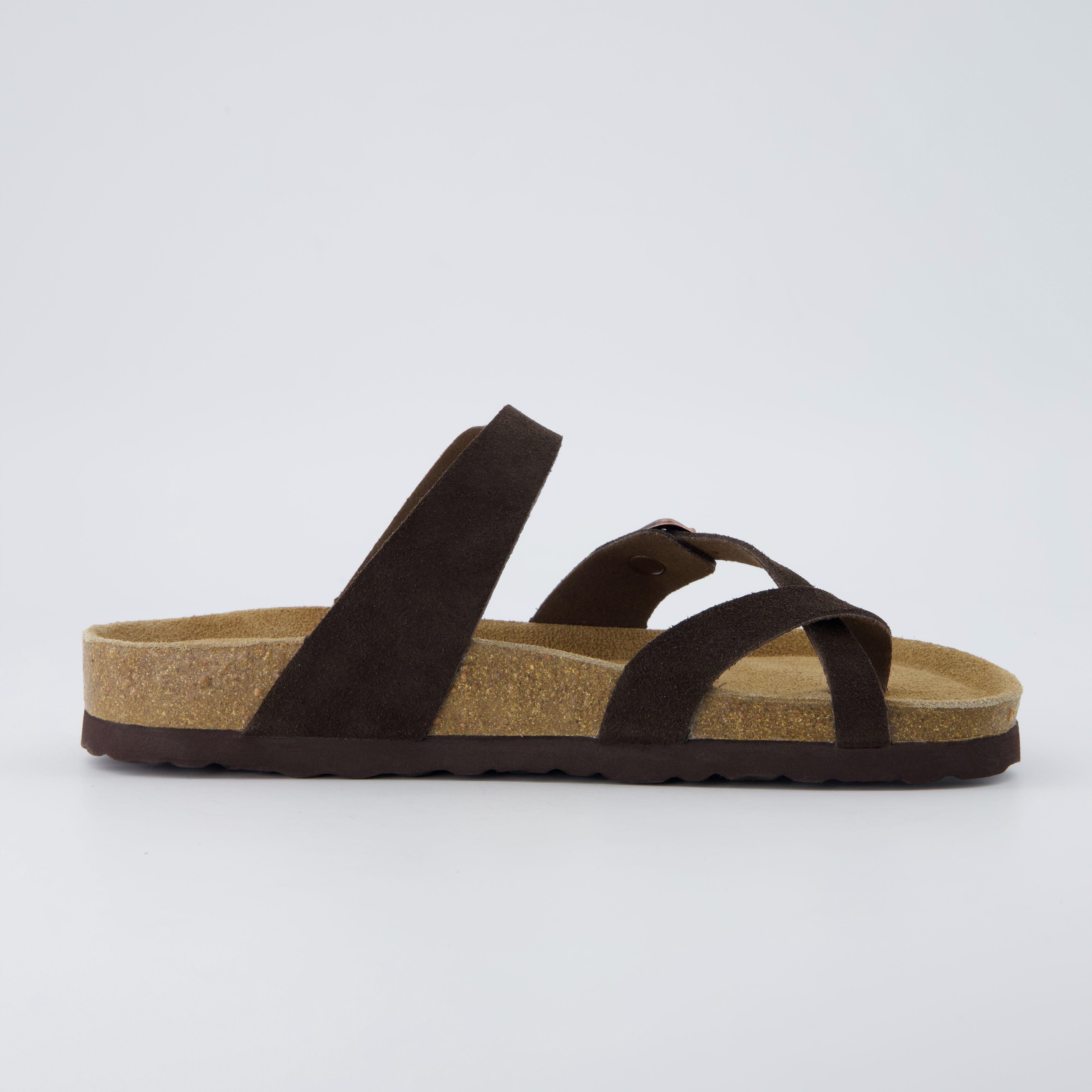 Lucky Cork Footbed Sandals Chocolate