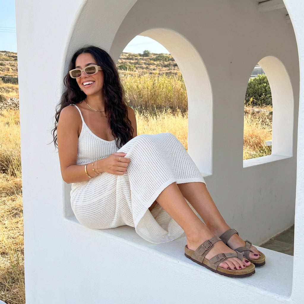 Lucky Cork Footbed Sandals Moss