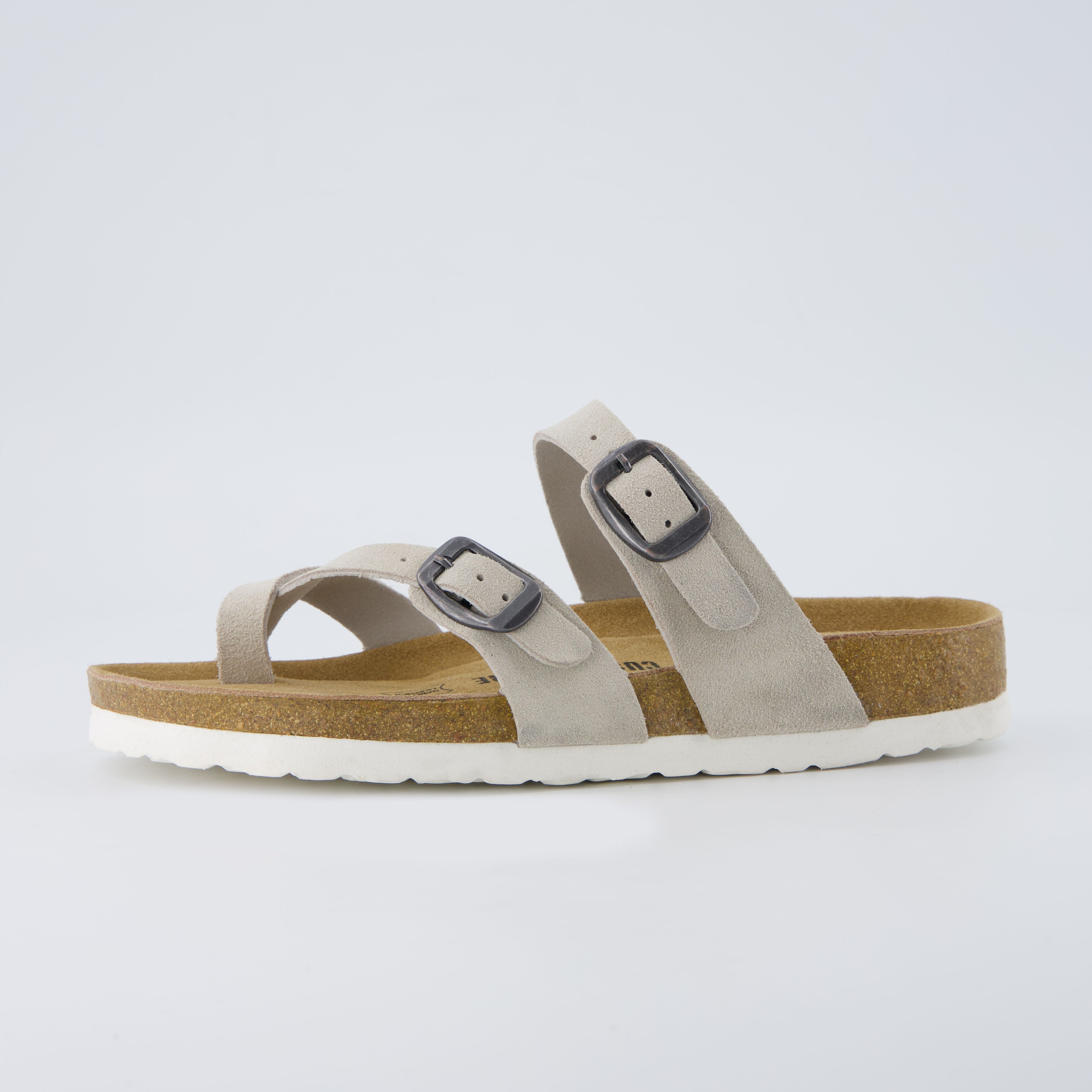 Lucky Cork Footbed Sandals Stone