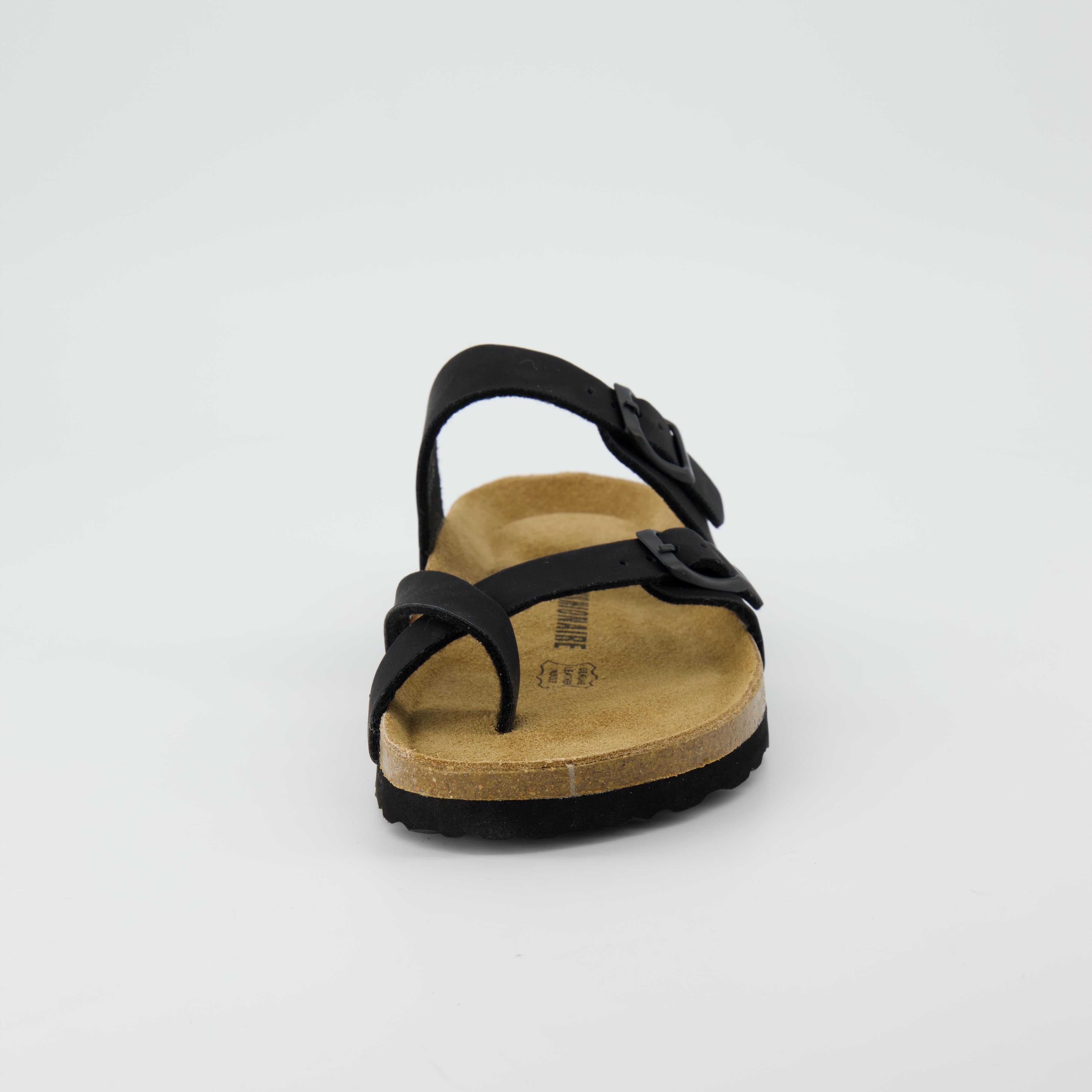 Luna Cork Footbed Sandal Black