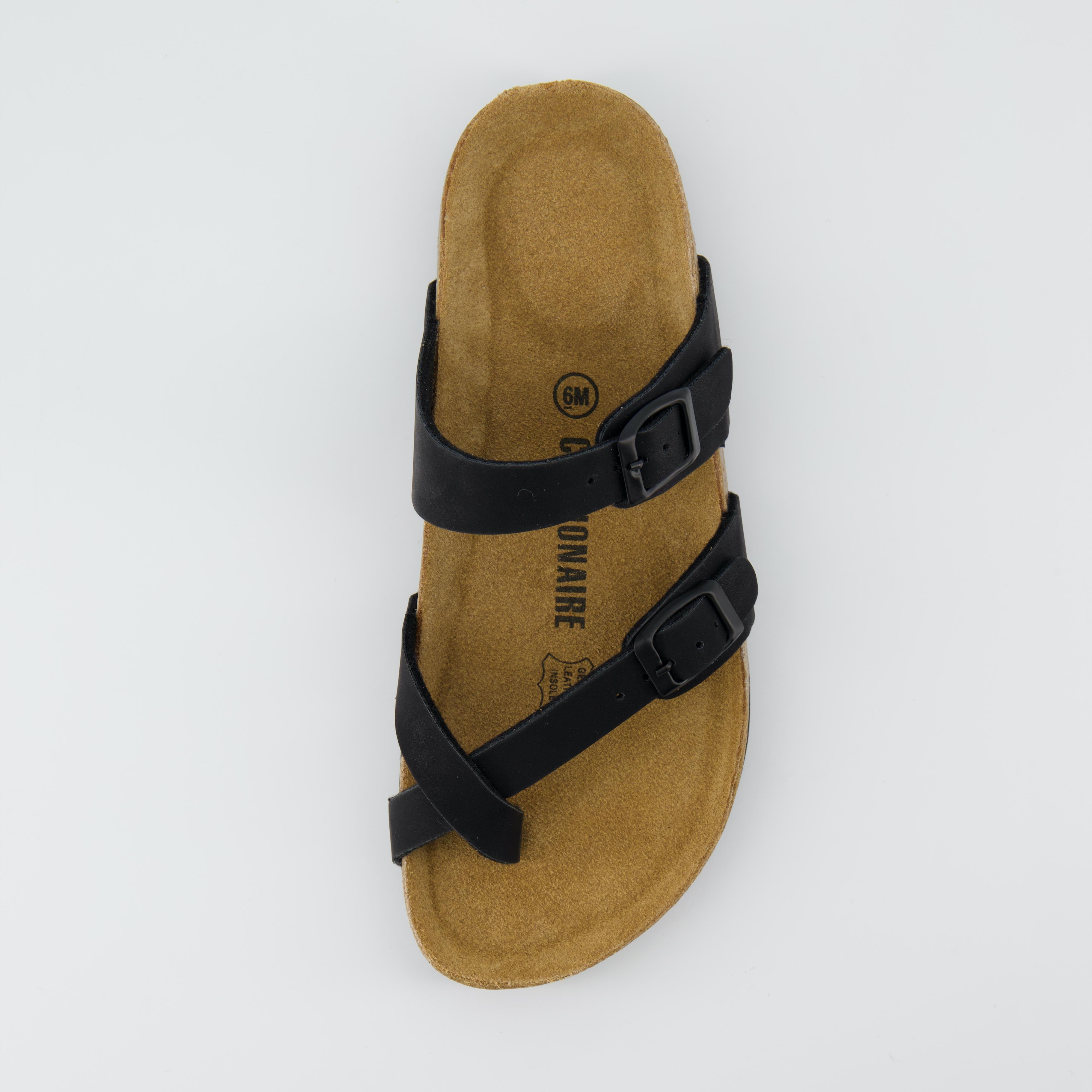 Luna Cork Footbed Sandal Black