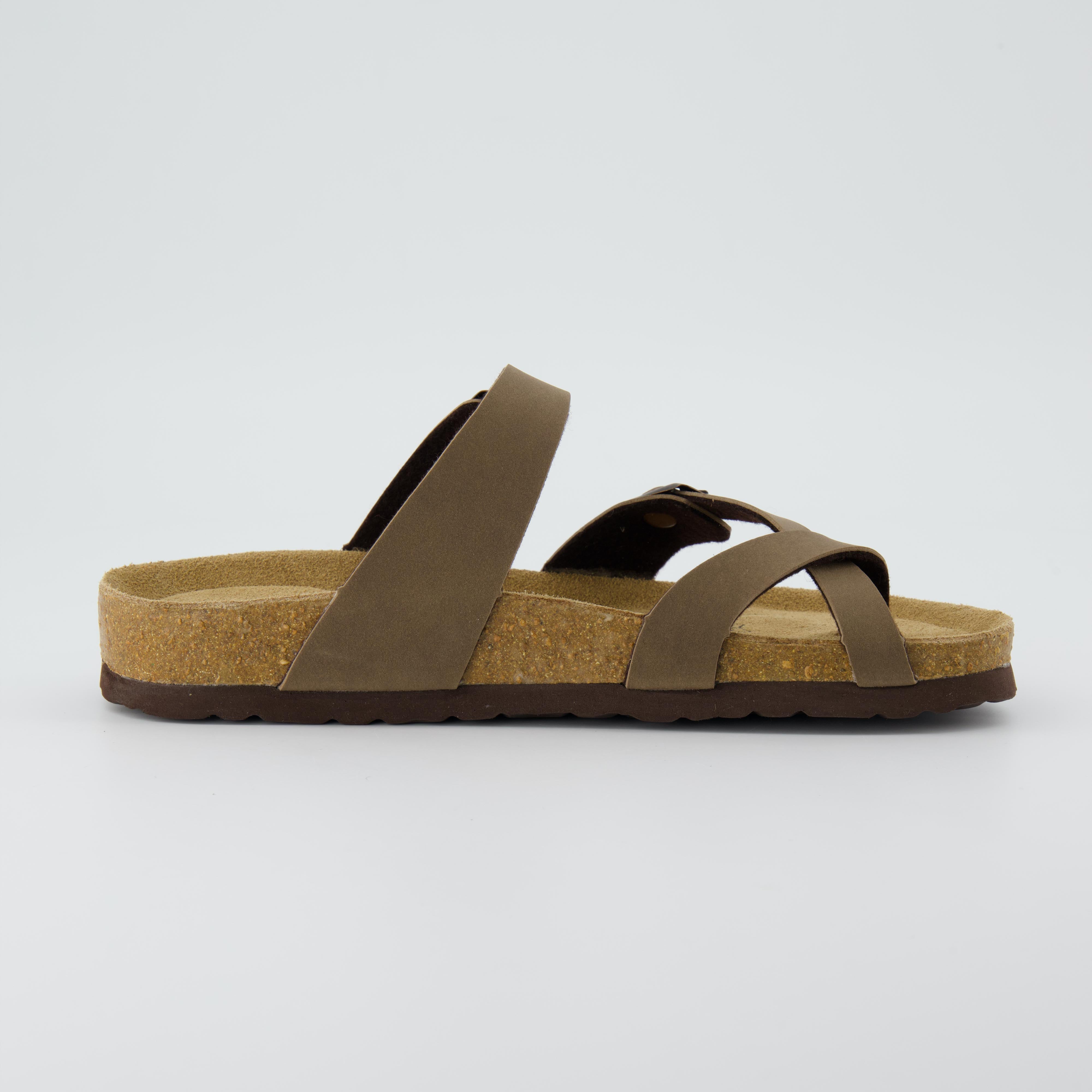 Luna Cork Footbed Sandal Brown