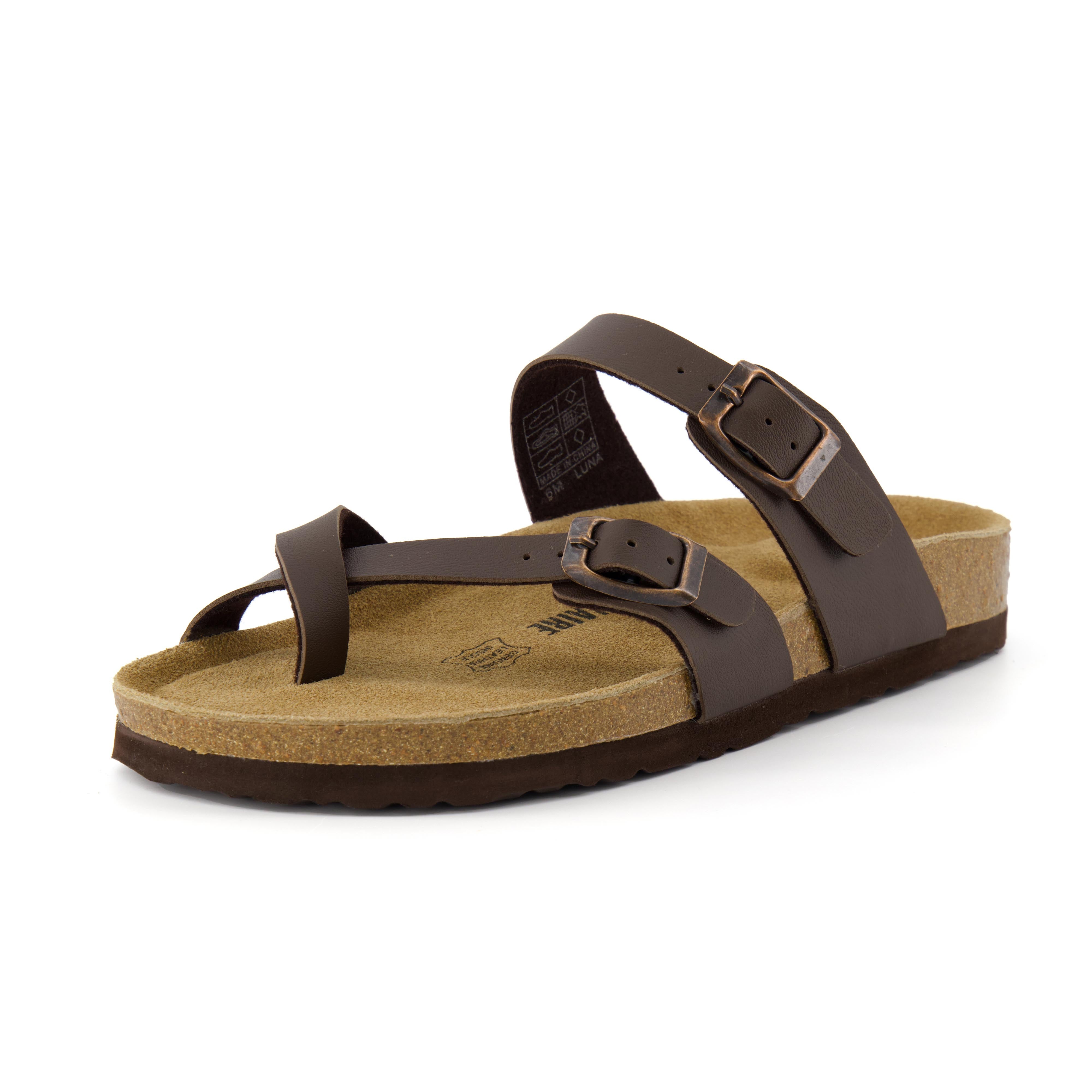 Luna Cork Footbed Sandal Brown Nappa