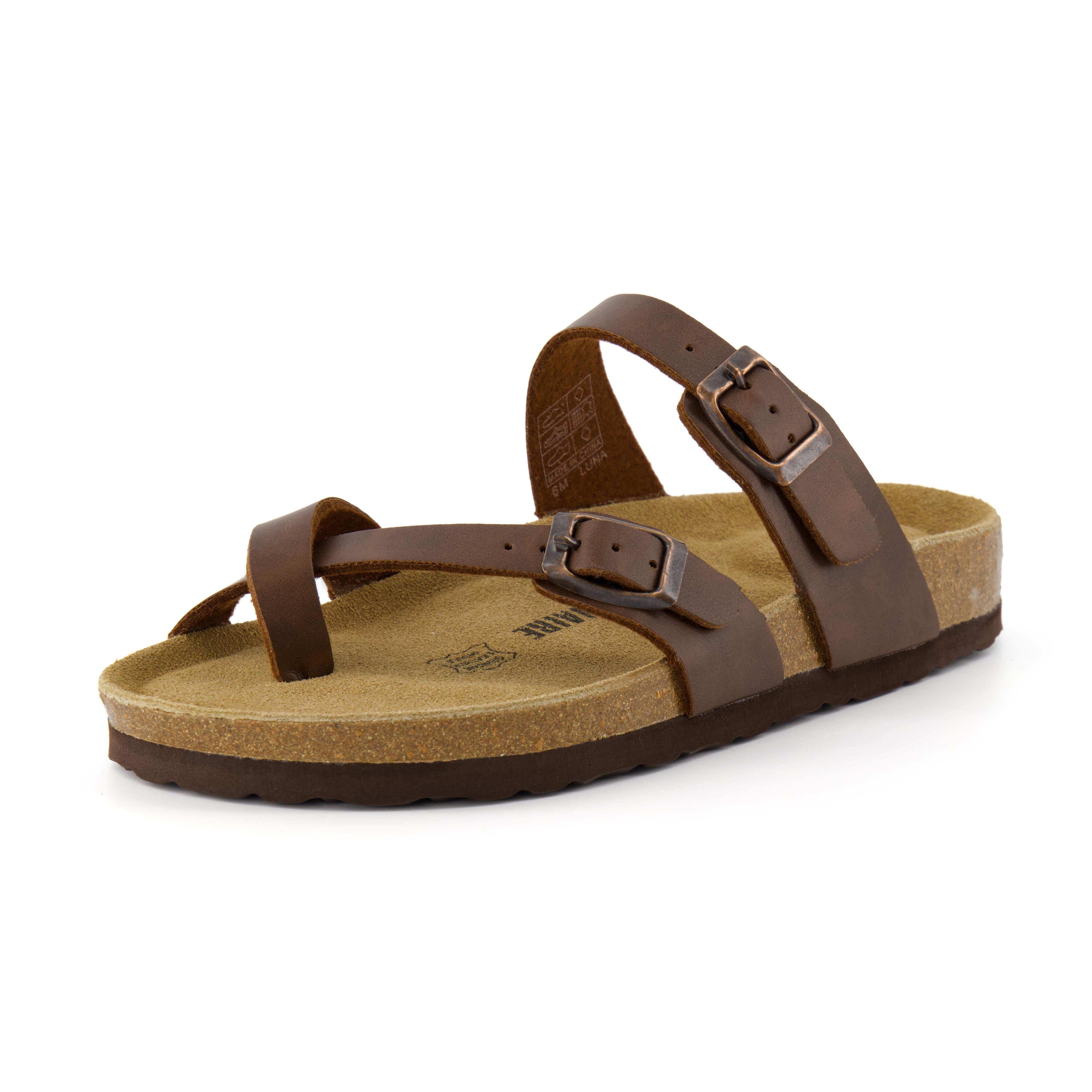 Luna Cork Footbed Sandal Brown Oily