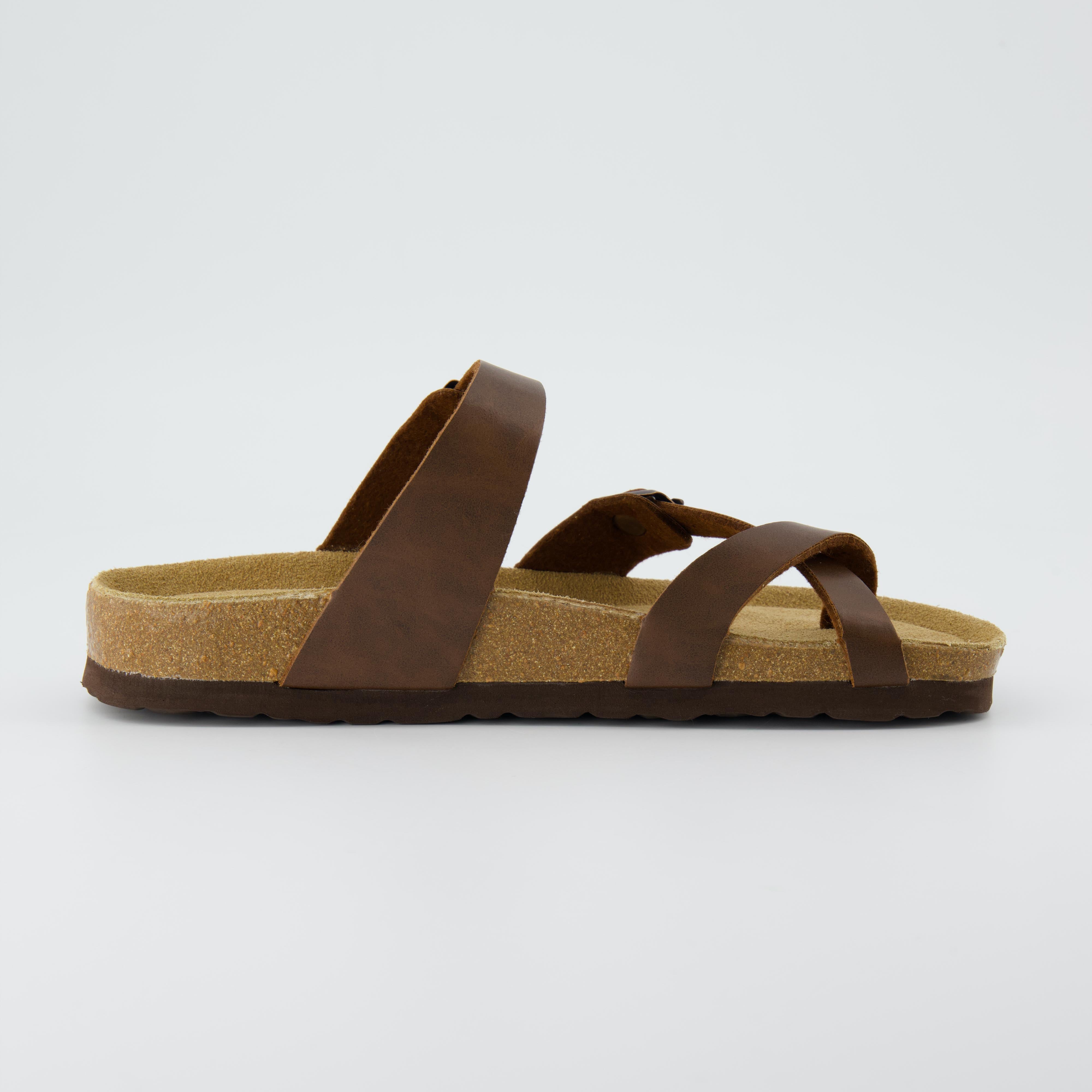 Luna Cork Footbed Sandal Brown Oily