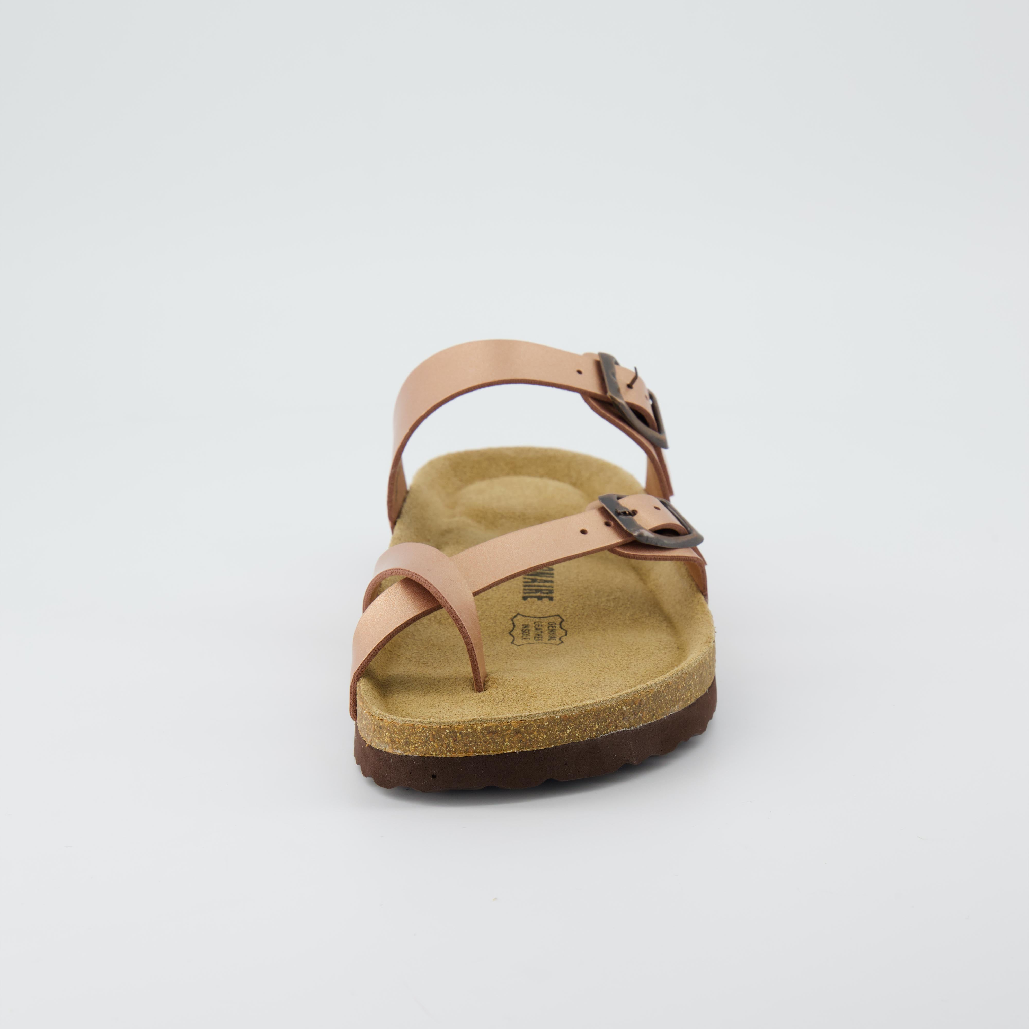 Luna Cork Footbed Sandal Metallics Rose Gold