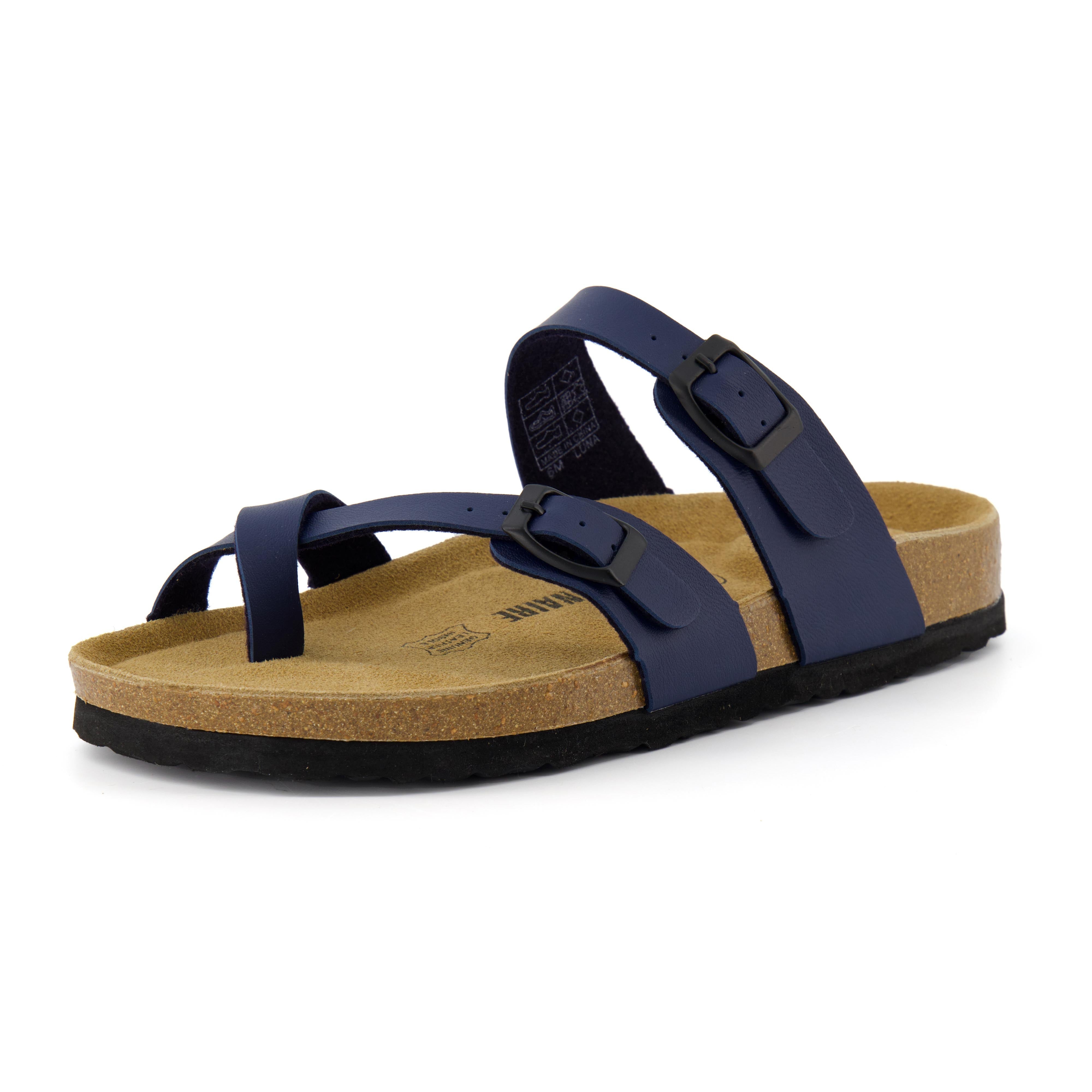 Luna Cork Footbed Sandal Navy Nappa