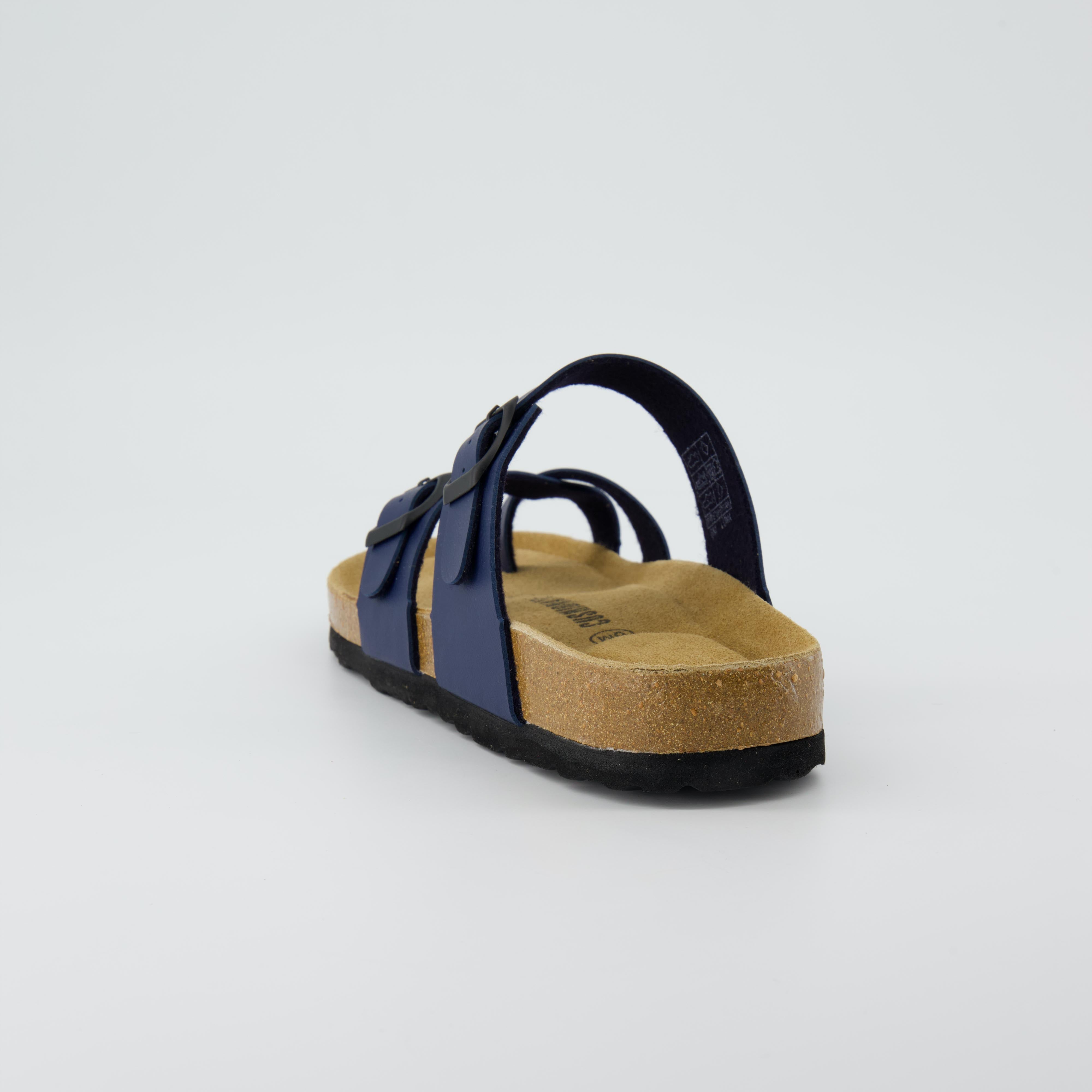 Luna Cork Footbed Sandal Navy Nappa