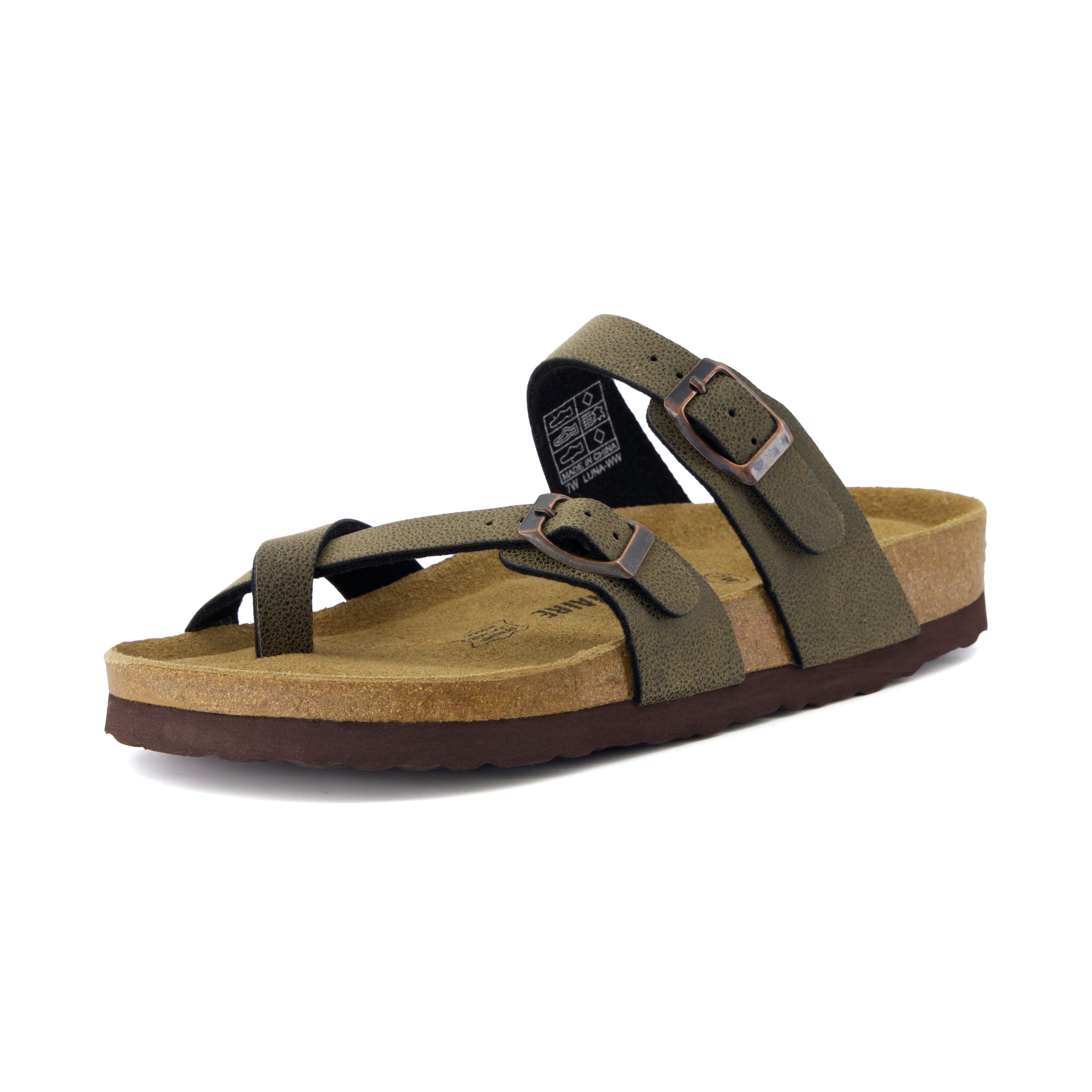 Luna Cork Footbed Sandal Brown Rugged