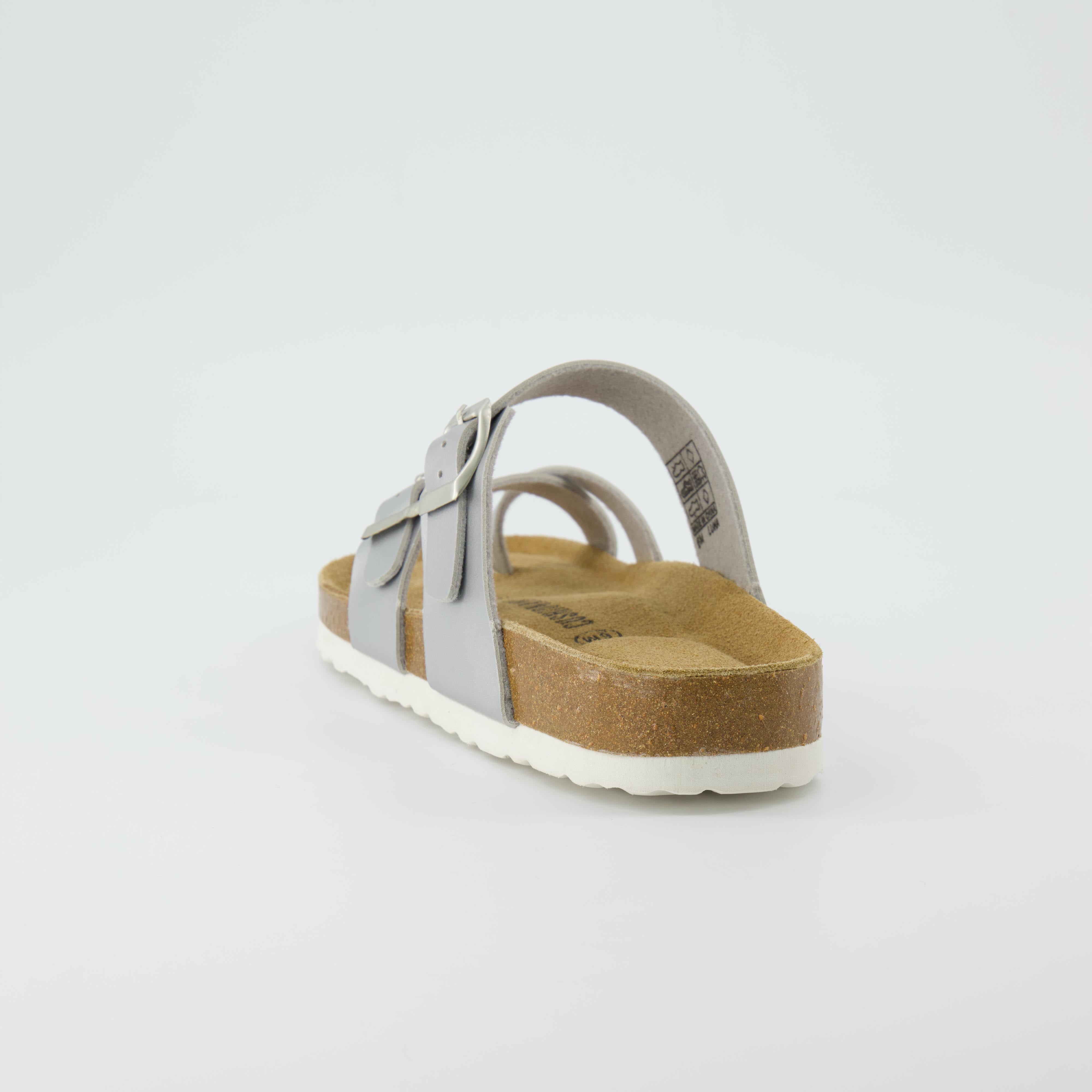 Luna Cork Footbed Sandal Metallics Silver
