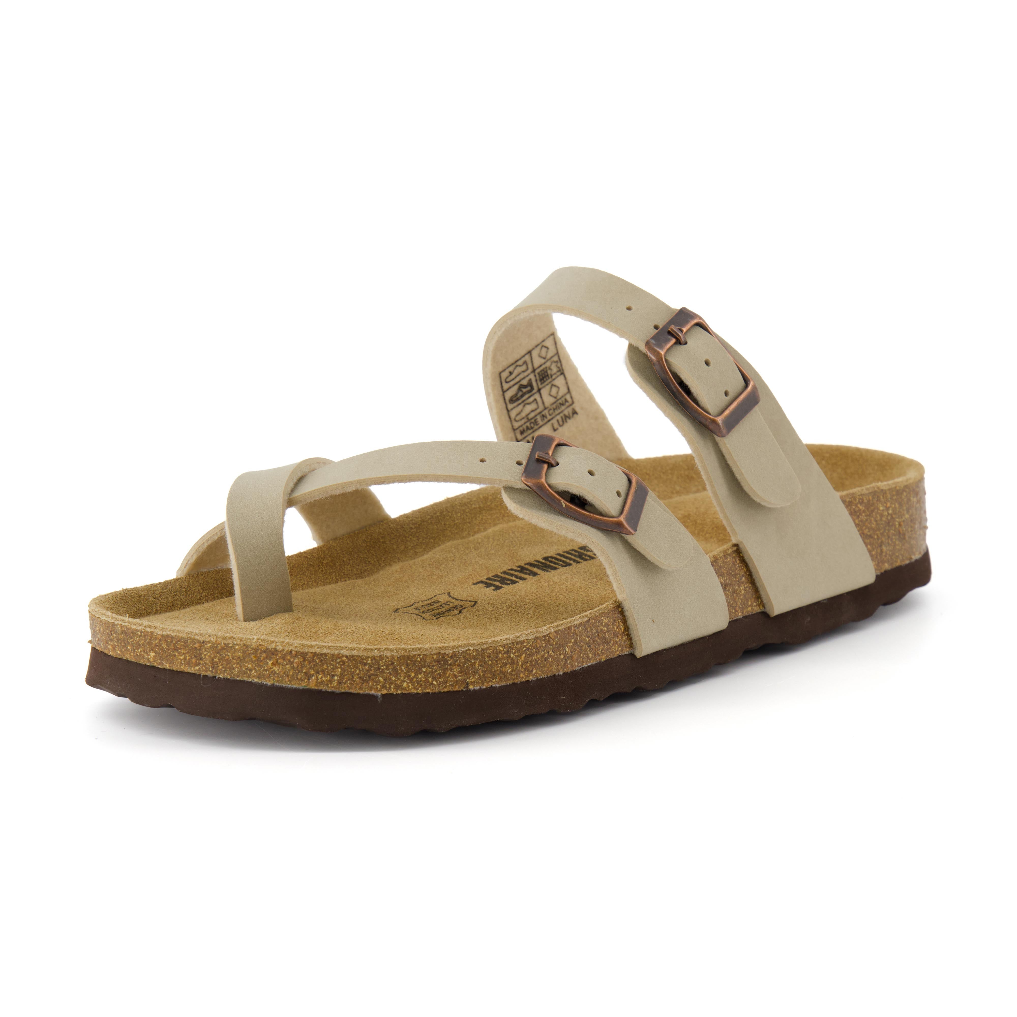 Luna Cork Footbed Sandal Stone