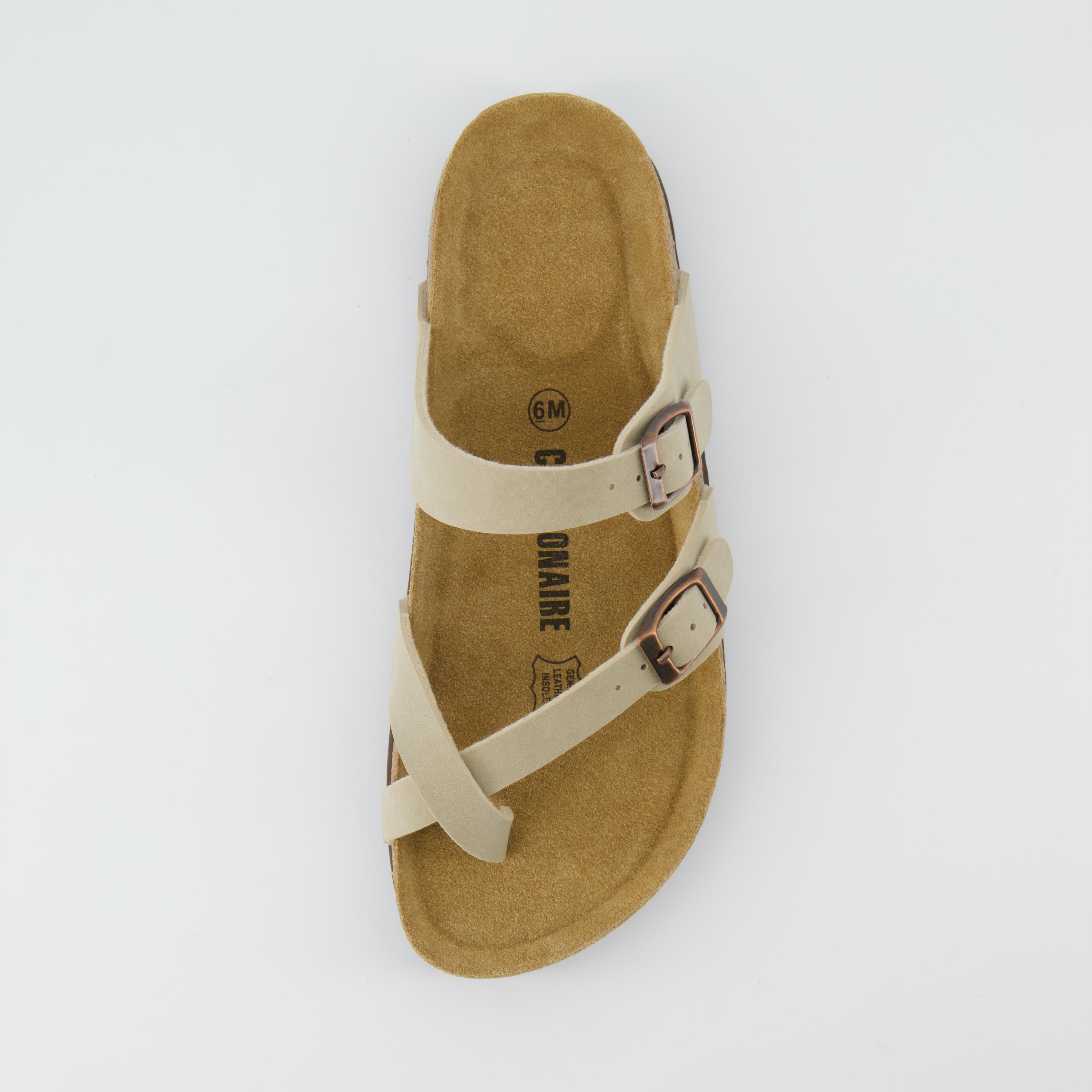 Luna Cork Footbed Sandal Stone