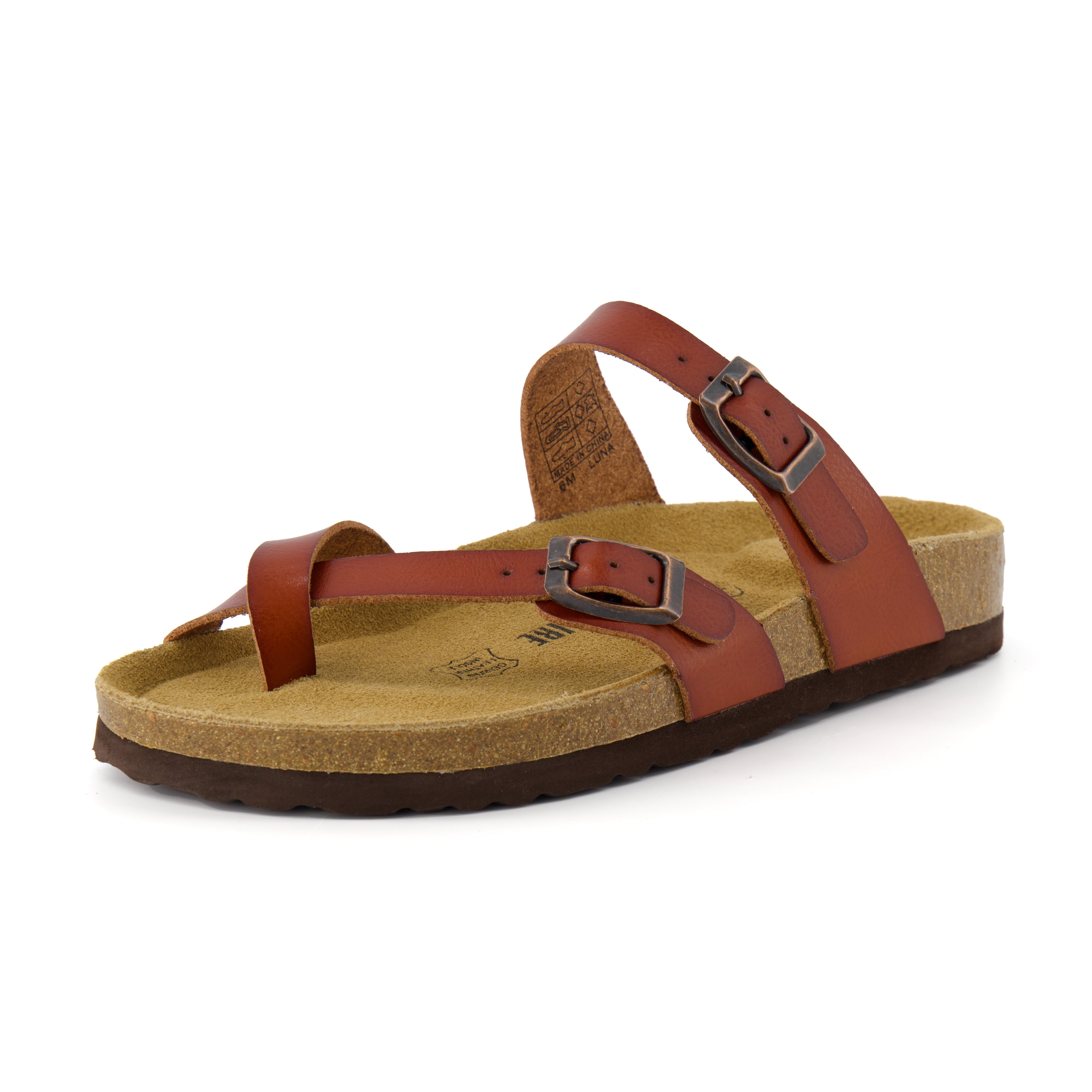 Luna Cork Footbed Sandal Whiskey