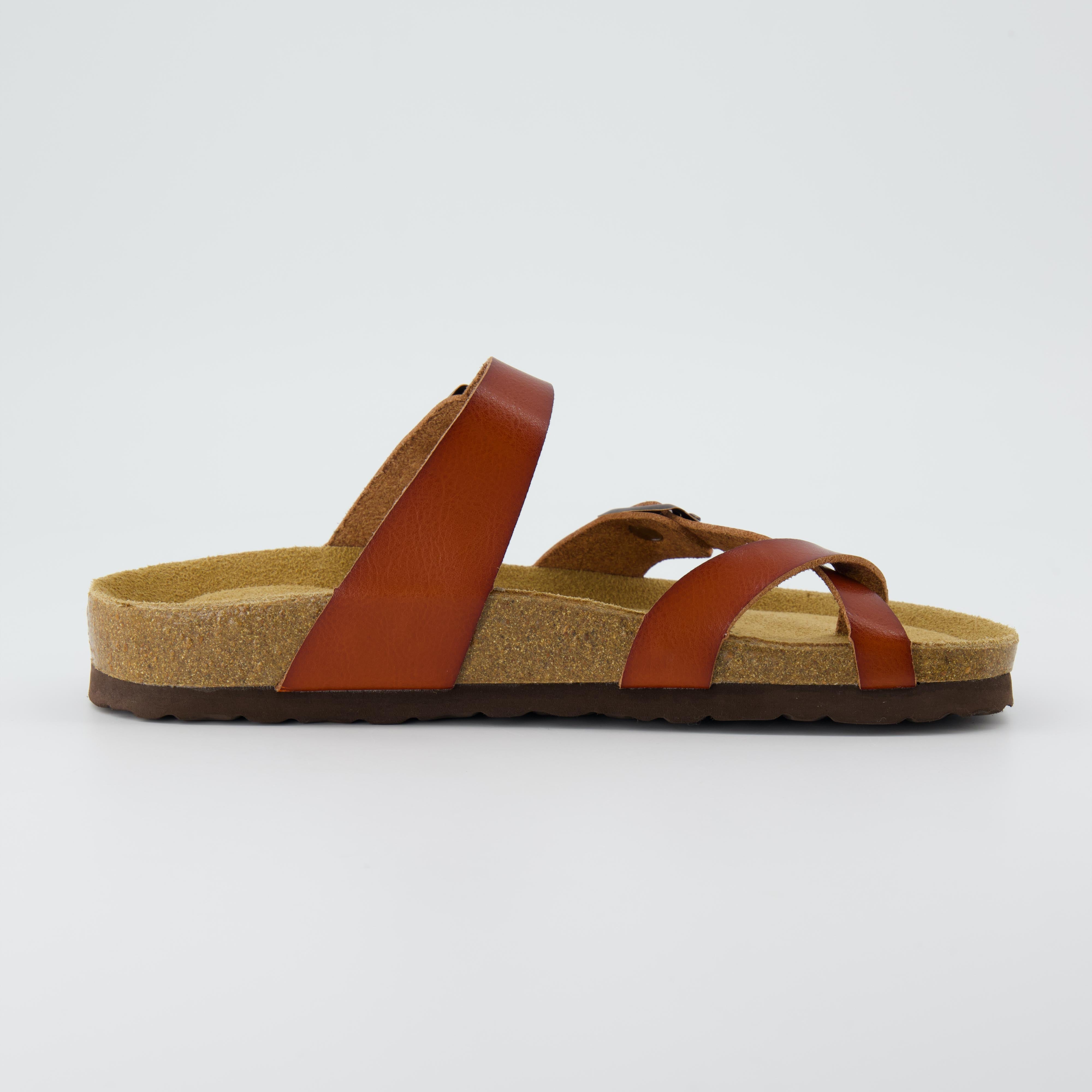 Luna Cork Footbed Sandal Whiskey