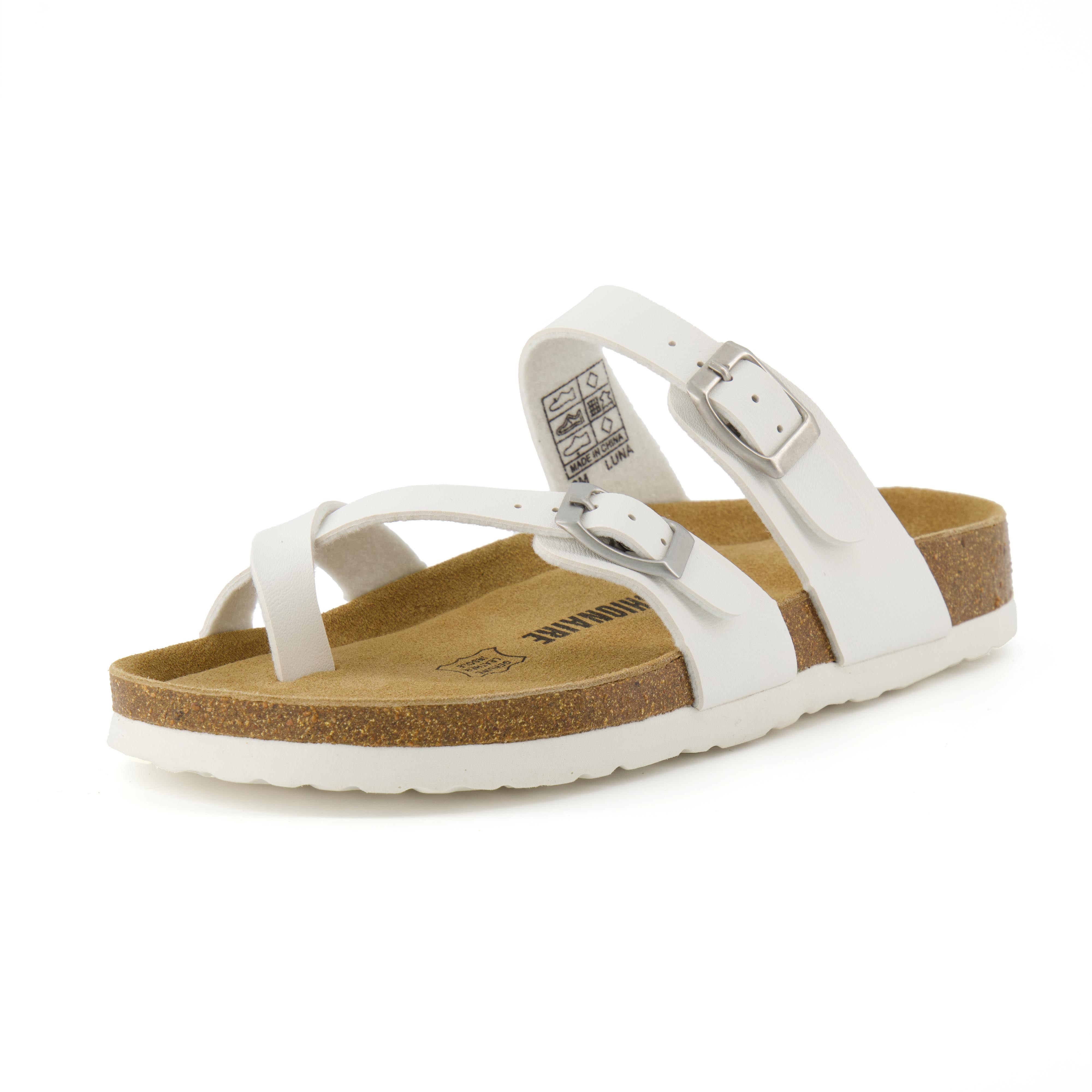 Luna Cork Footbed Sandal White