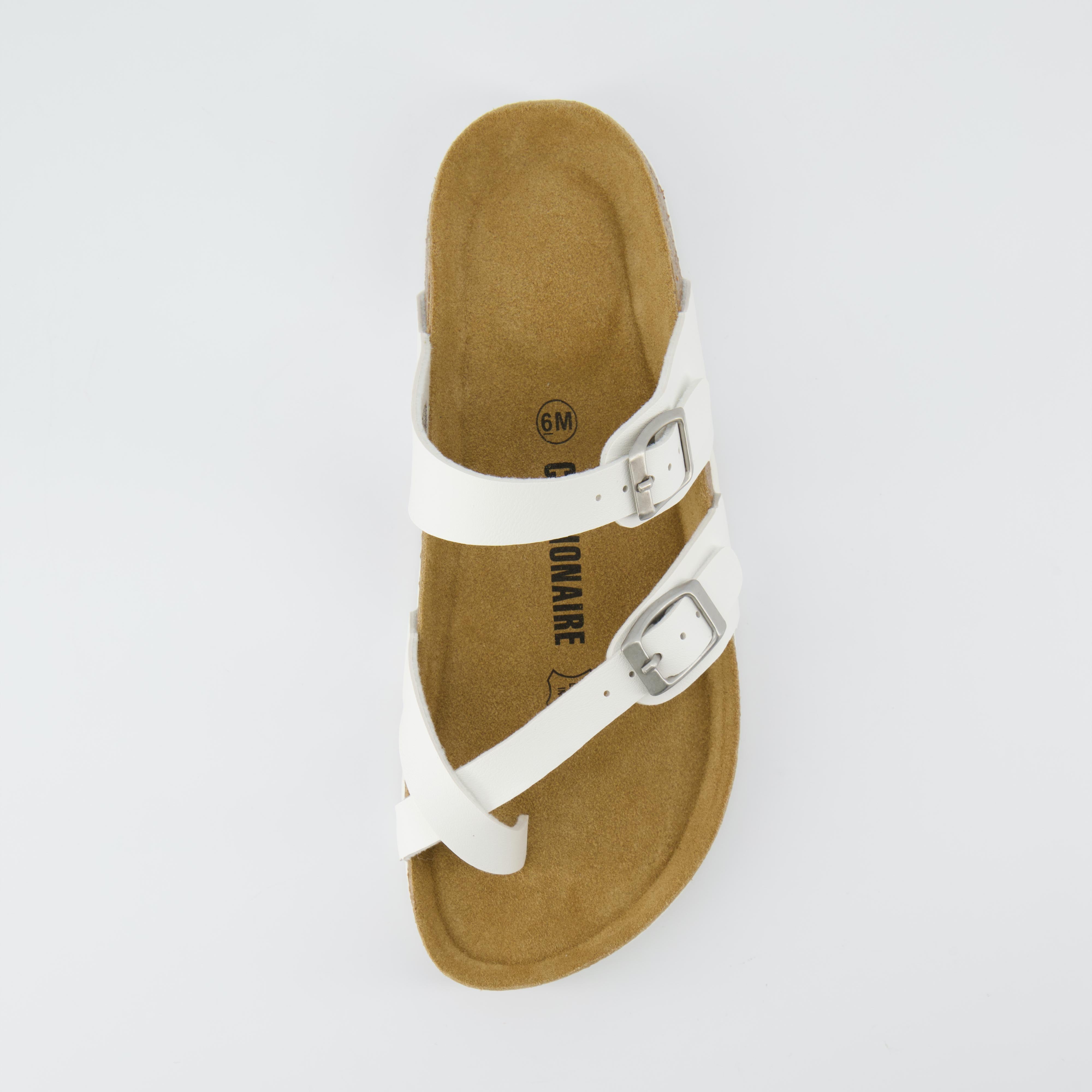 Luna Cork Footbed Sandal White