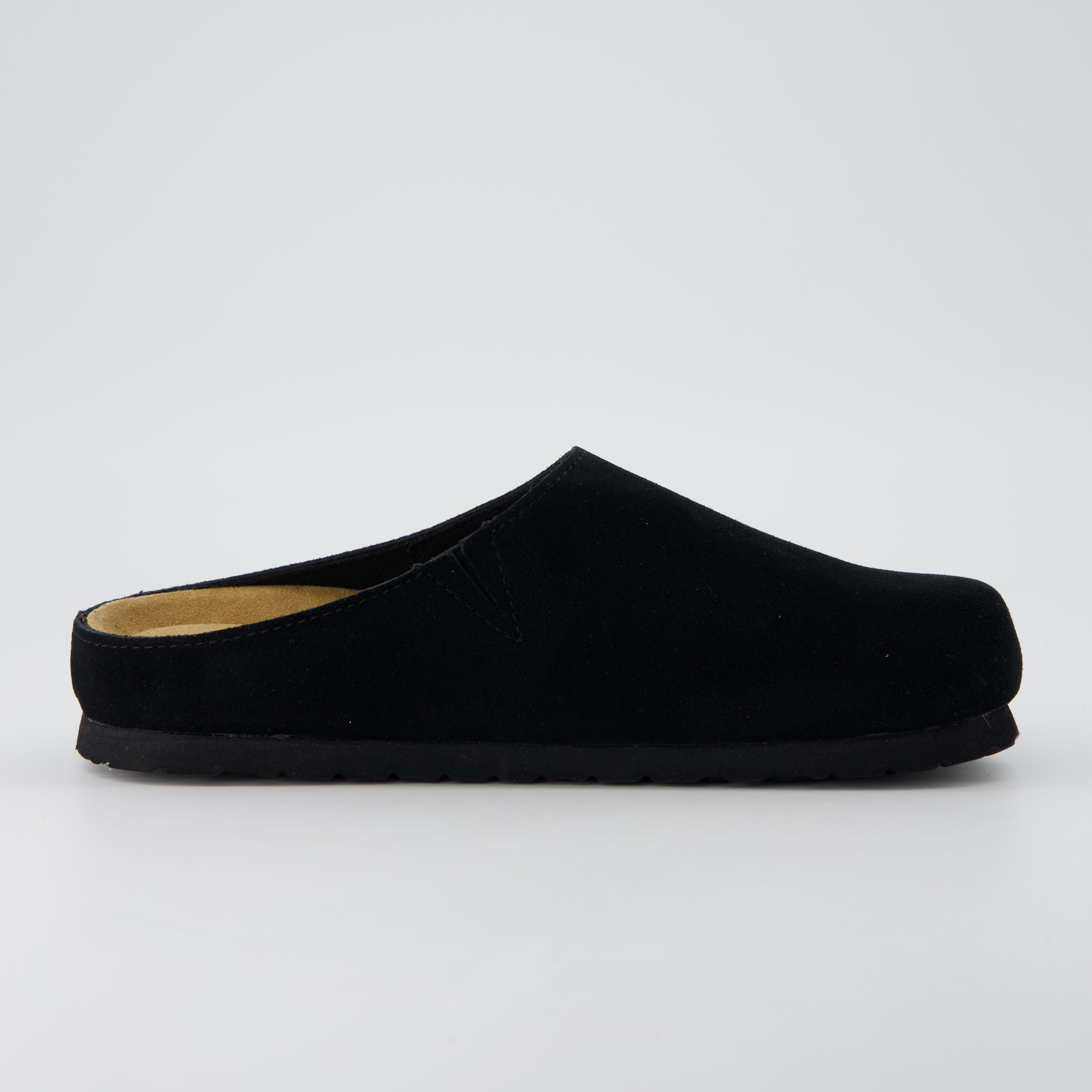 Lute Suede Clogs Black