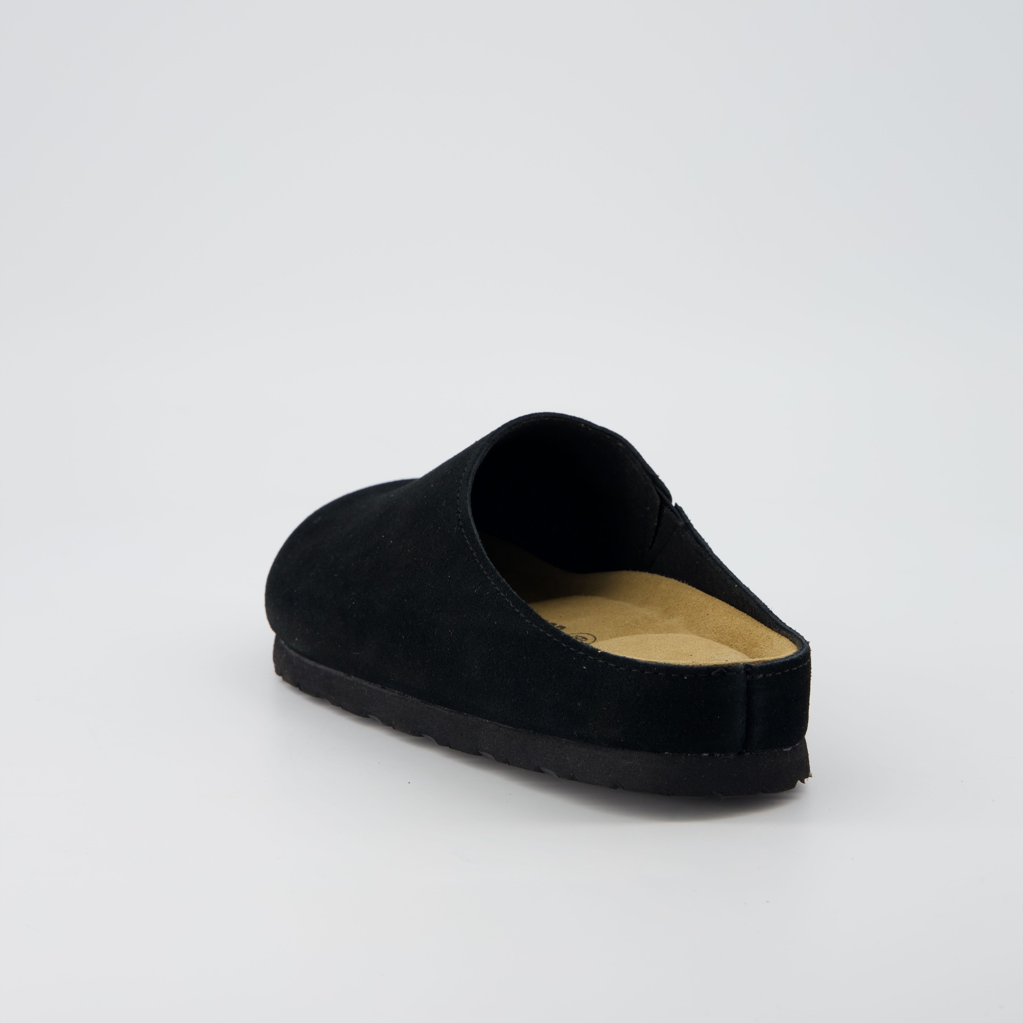 Lute Suede Clogs Black