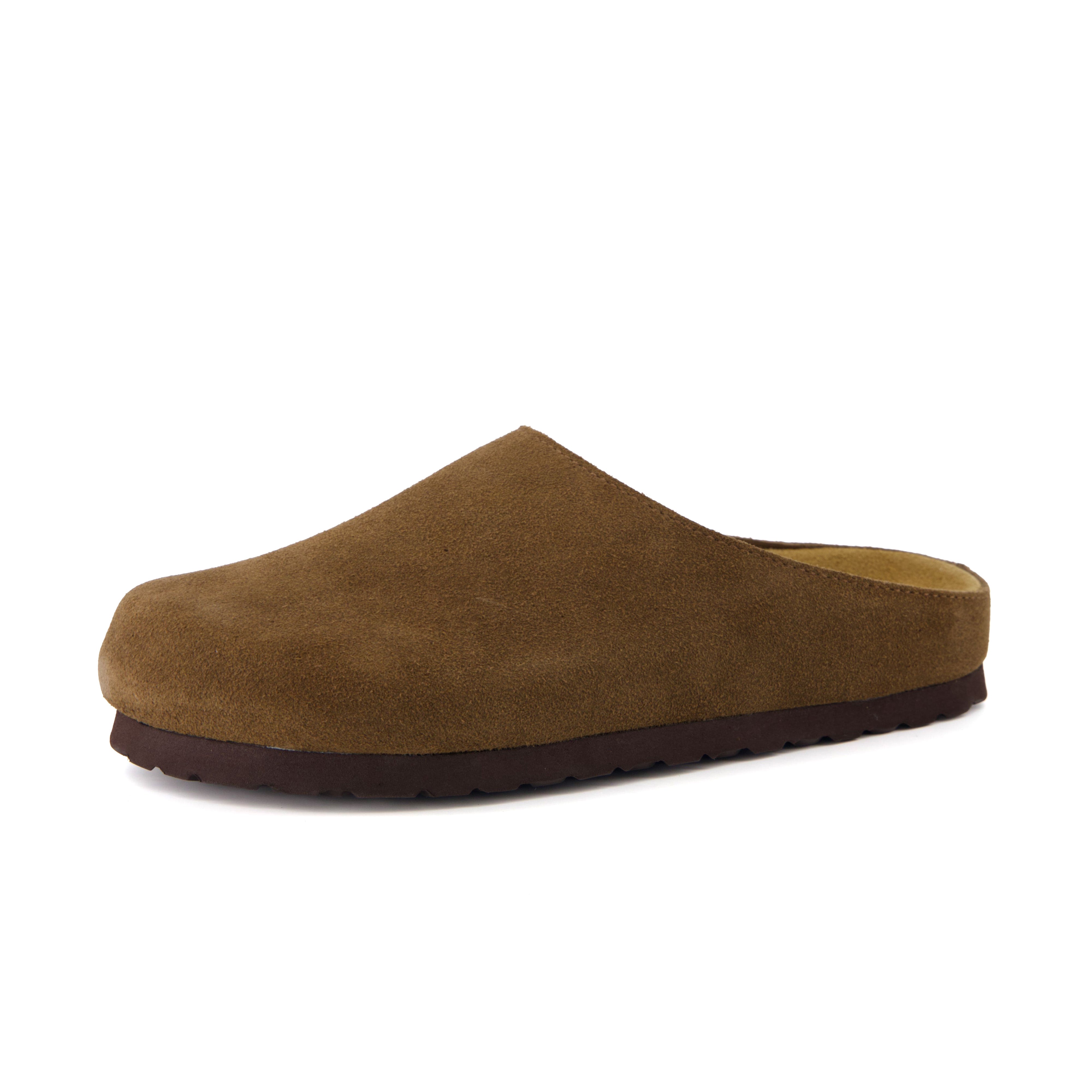 Lute Suede Clogs Brown