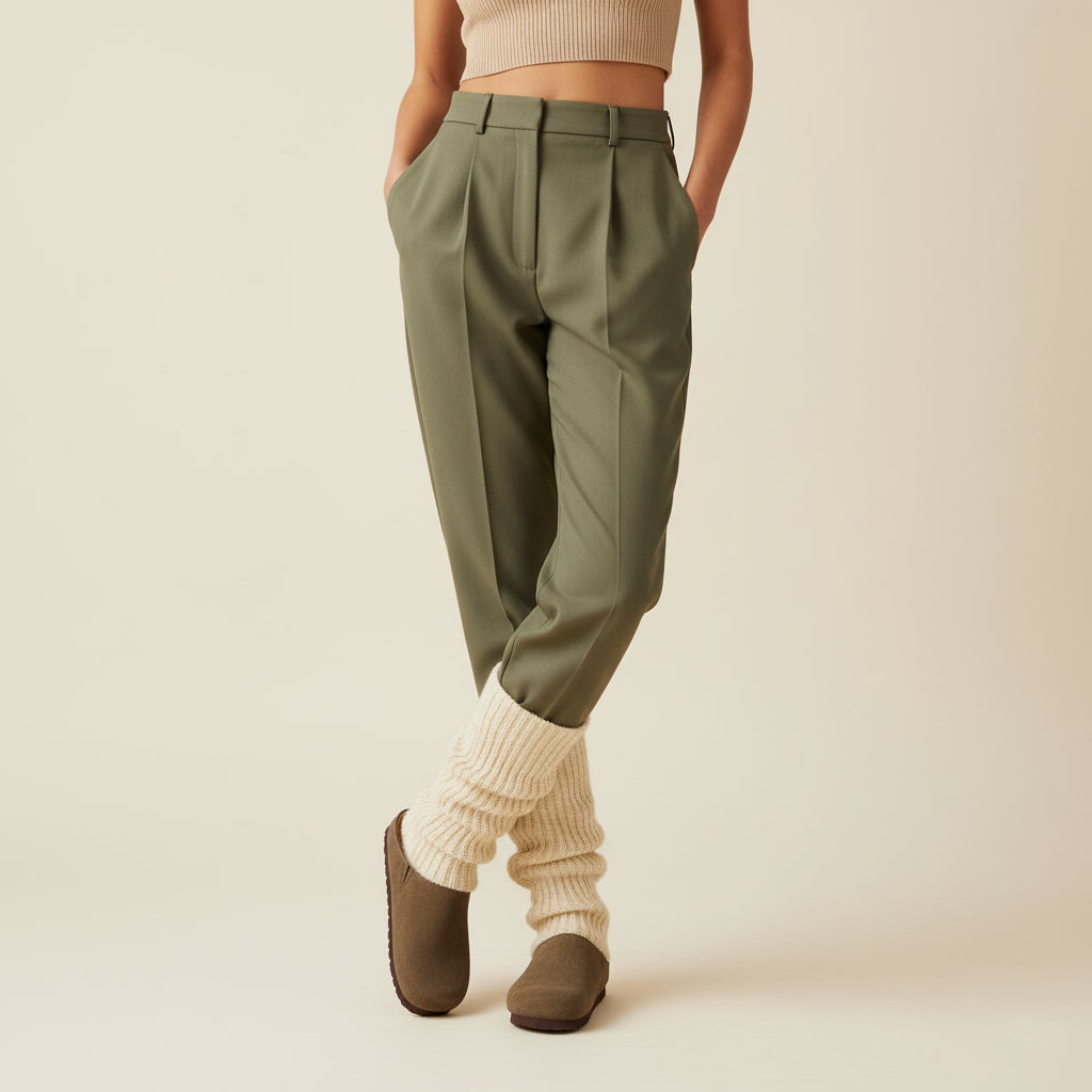 Lute Suede Clogs Taupe