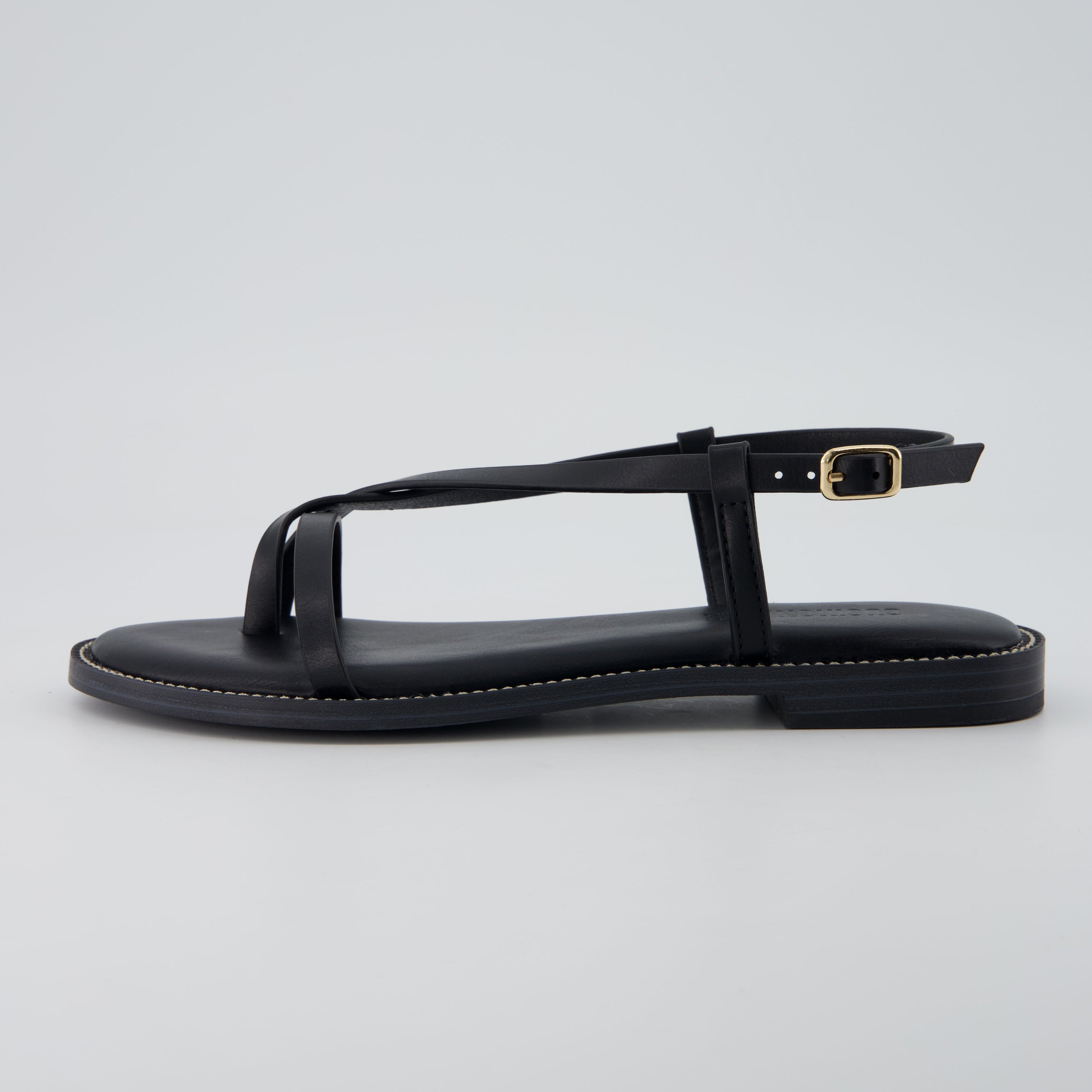 Luxor Flat Sandals Black