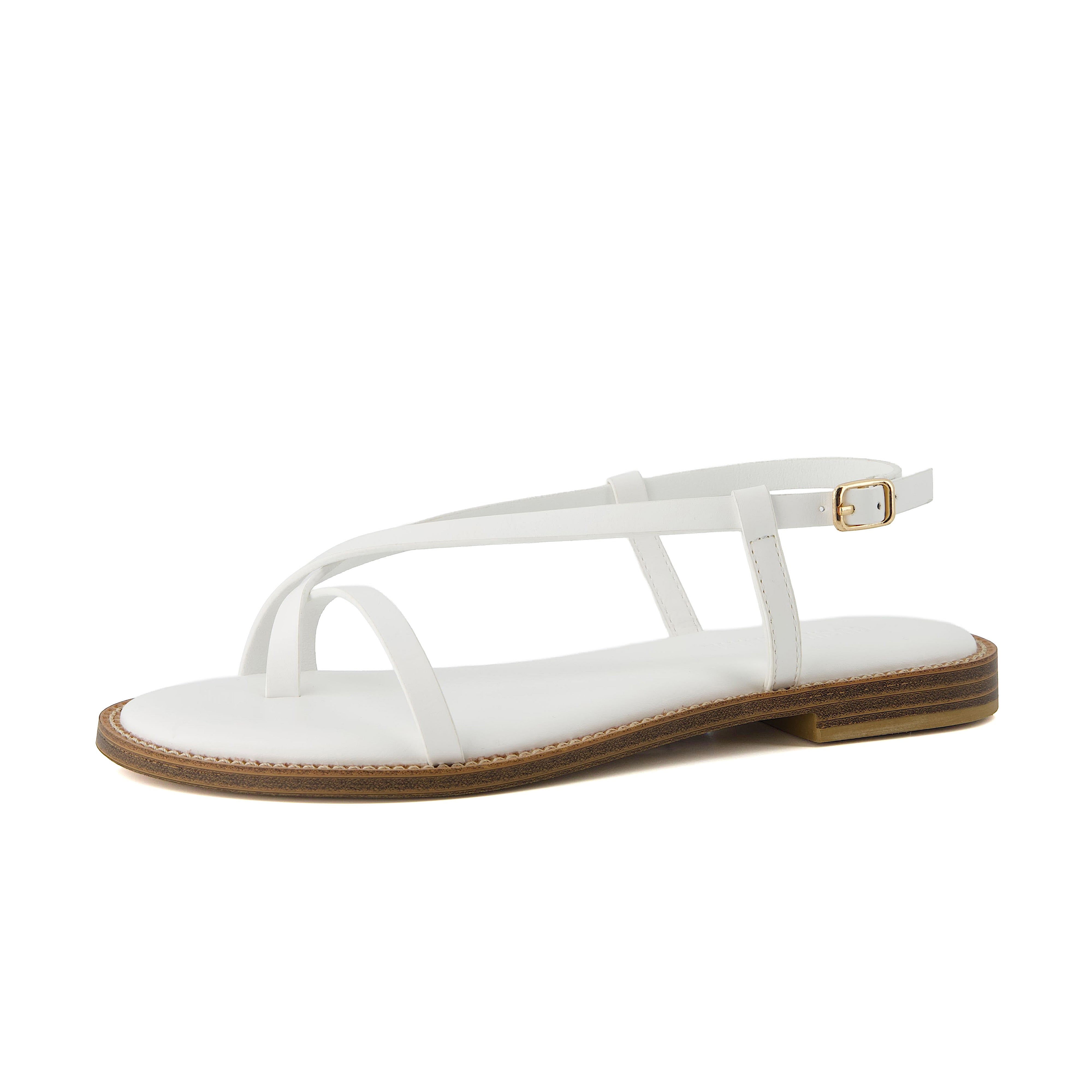 Luxor Flat Sandals White
