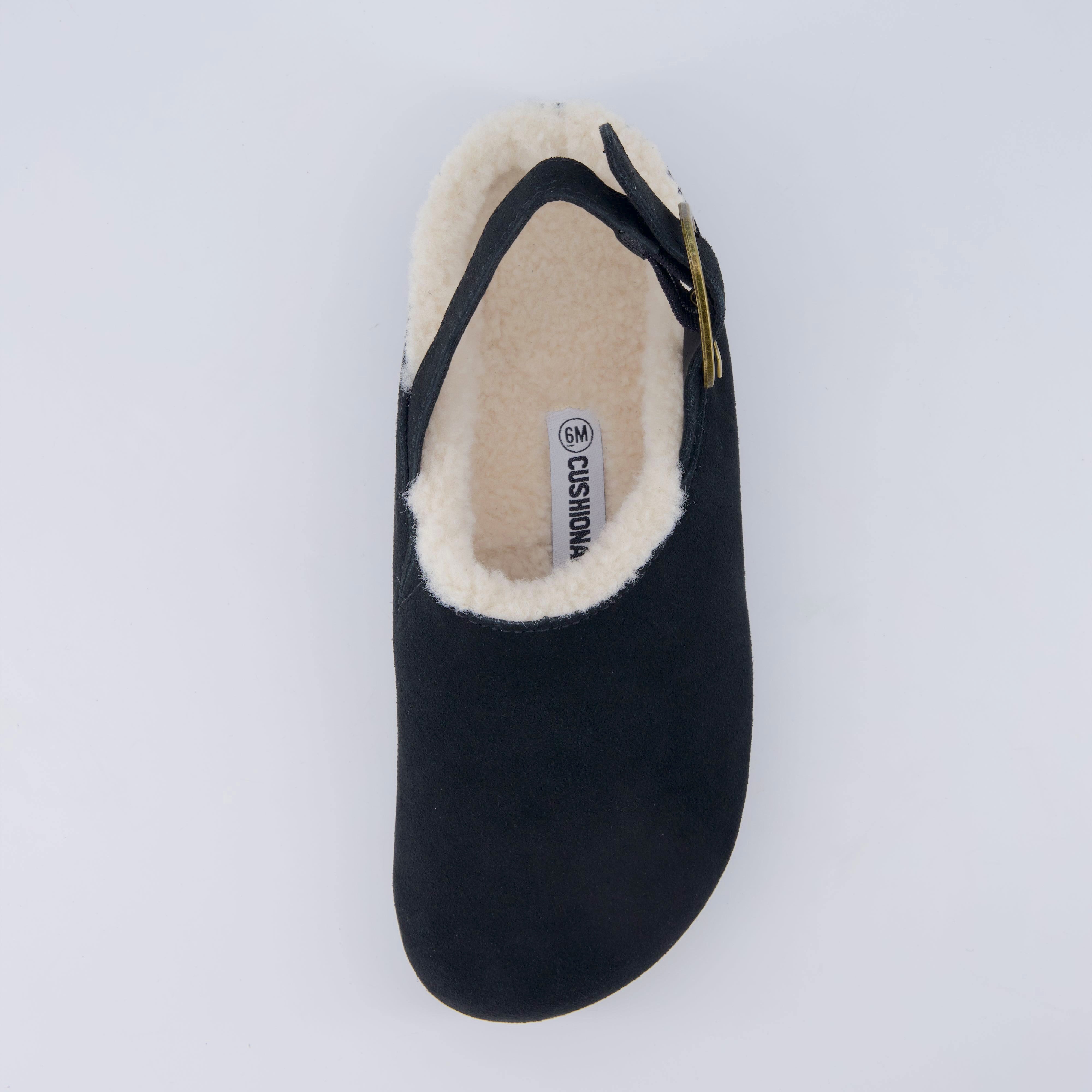 Luz Suede Clogs Black