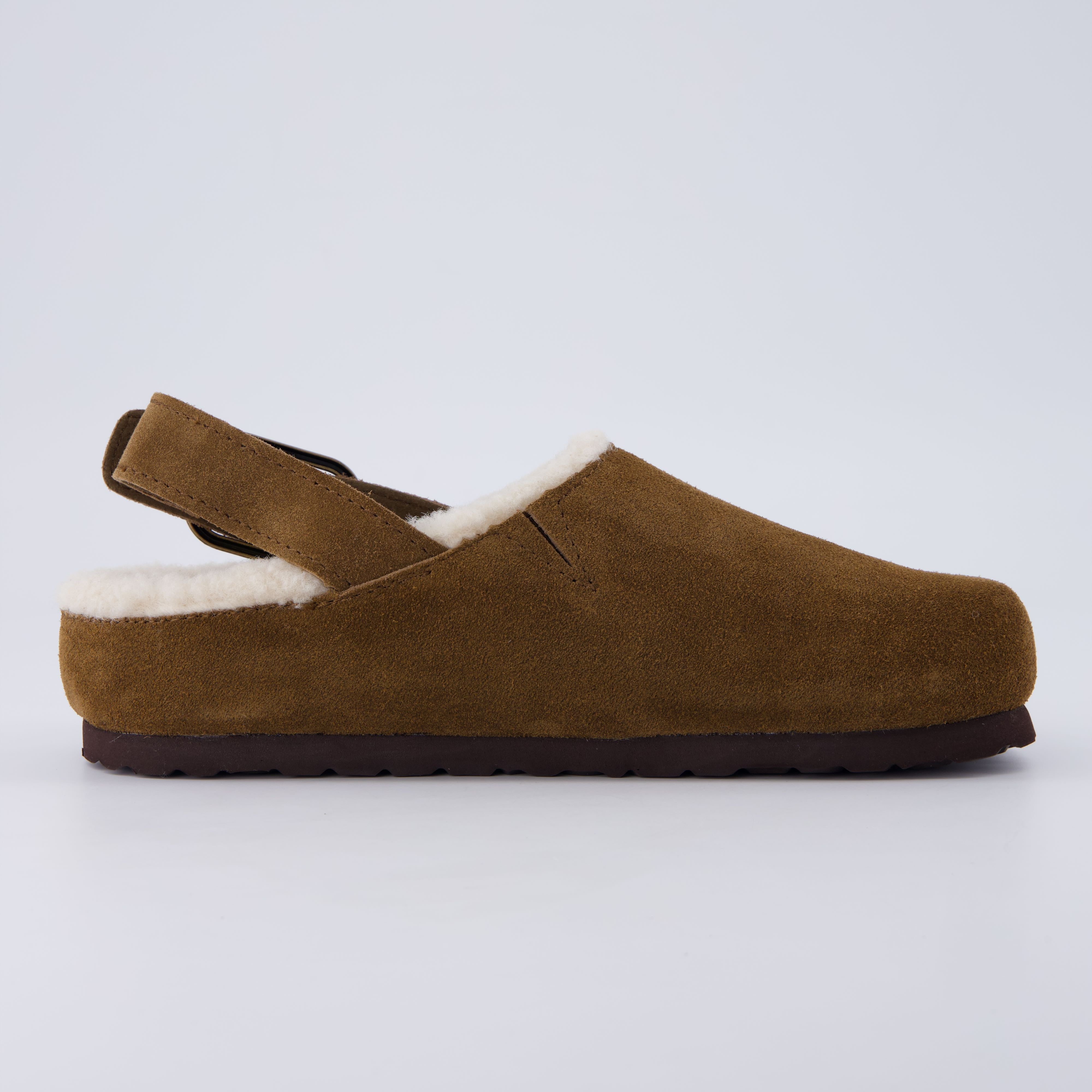 Luz Suede Clogs Brown