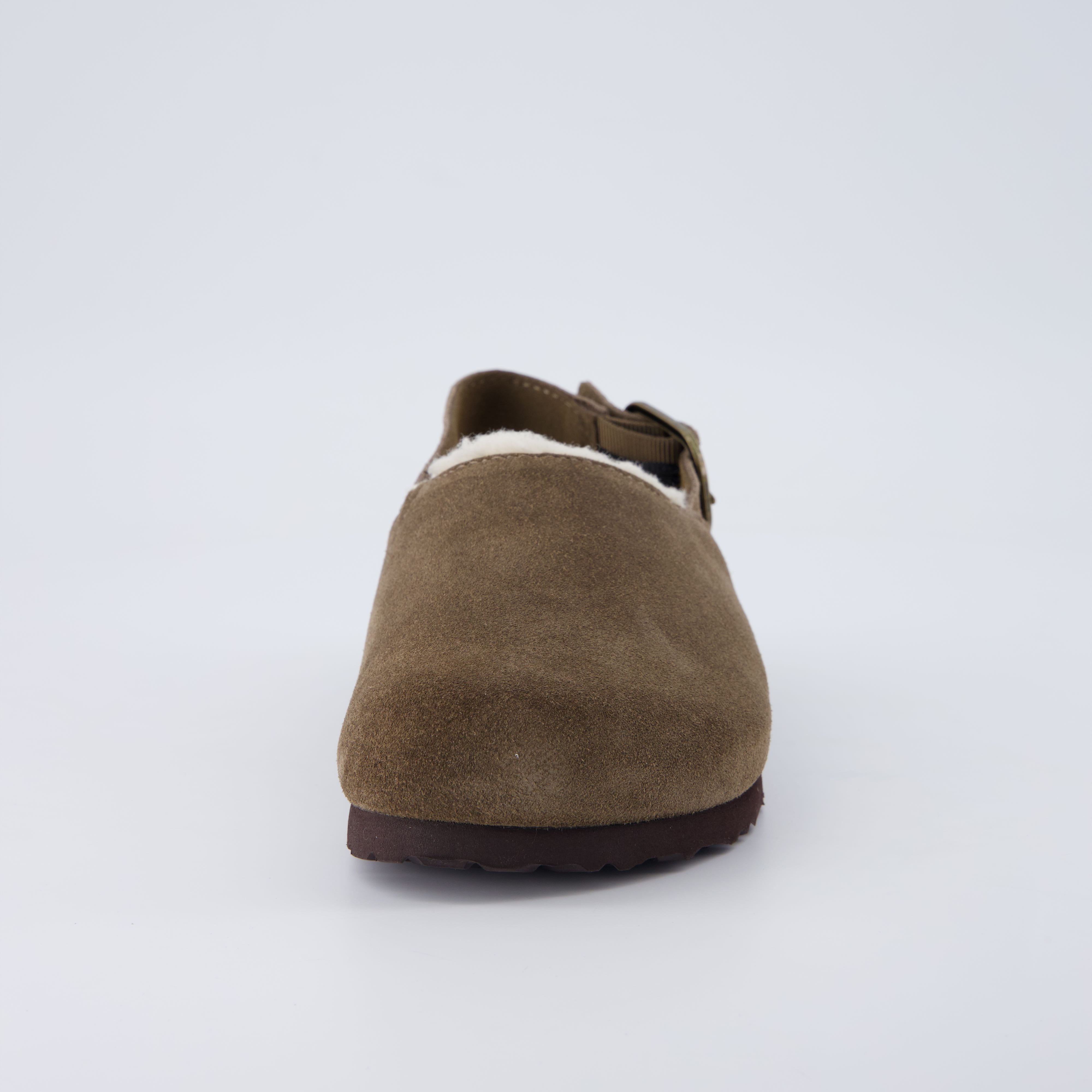 Luz Suede Clogs Dark Taupe