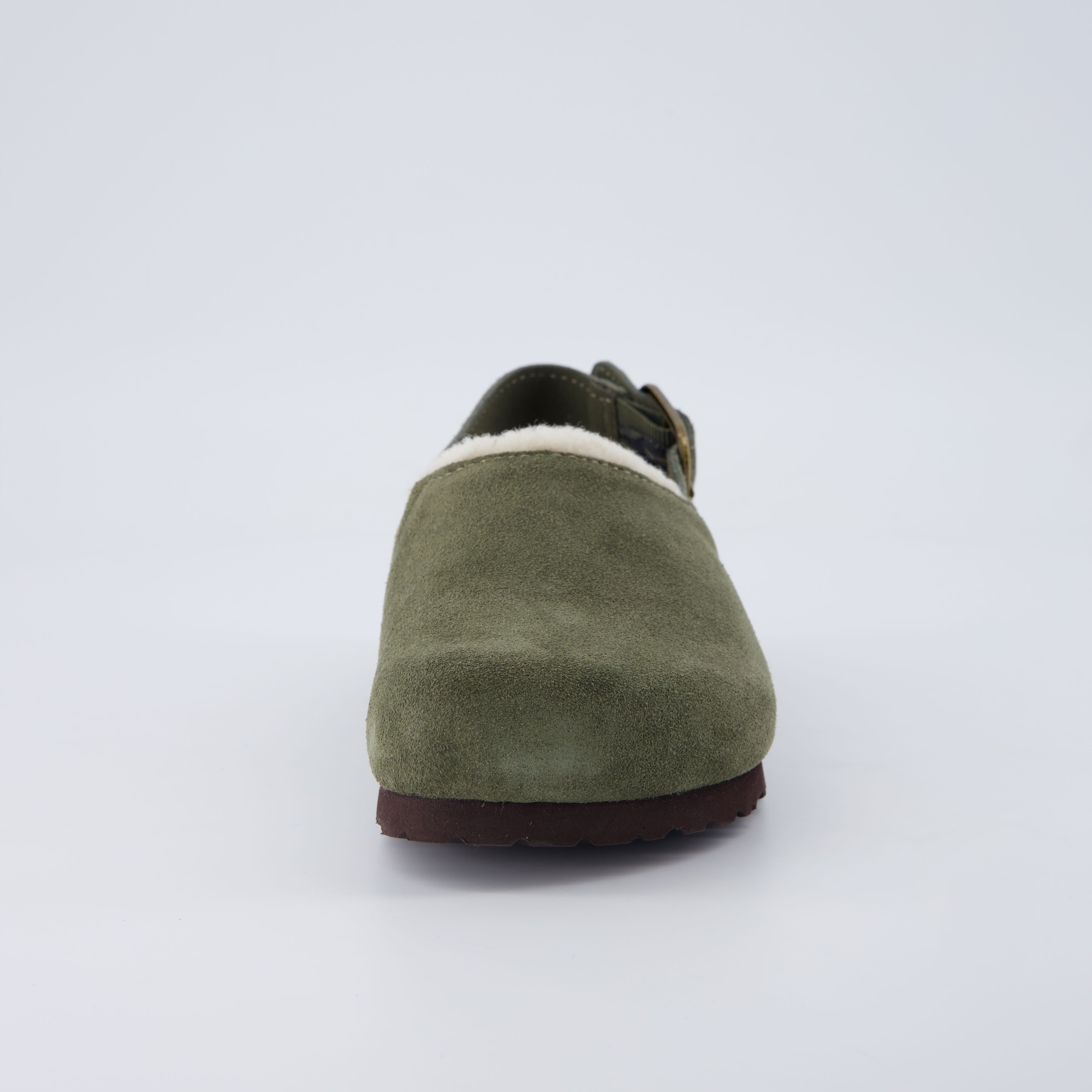 Luz Suede Clogs Khaki