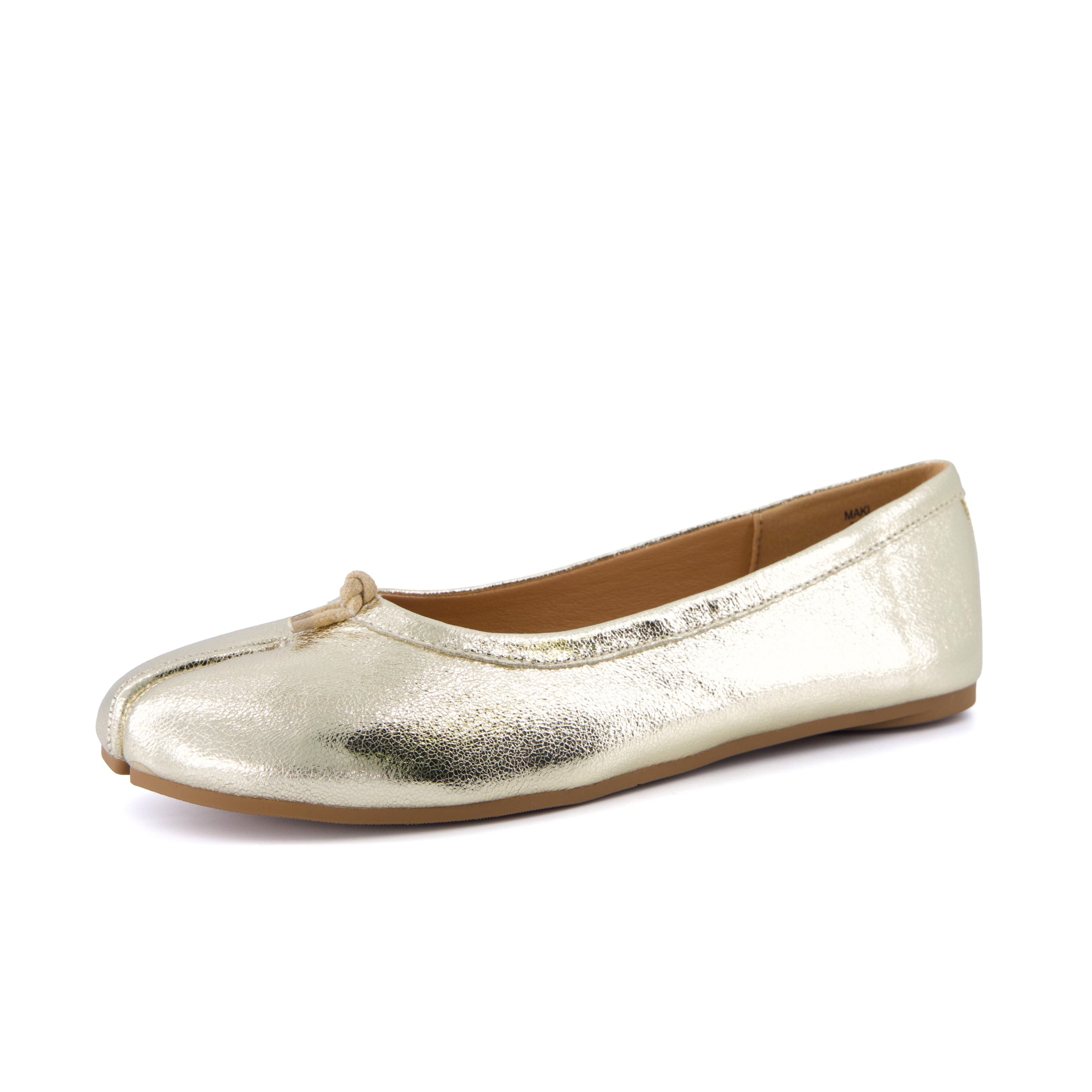 Maki Split-toe Flats Gold Medium